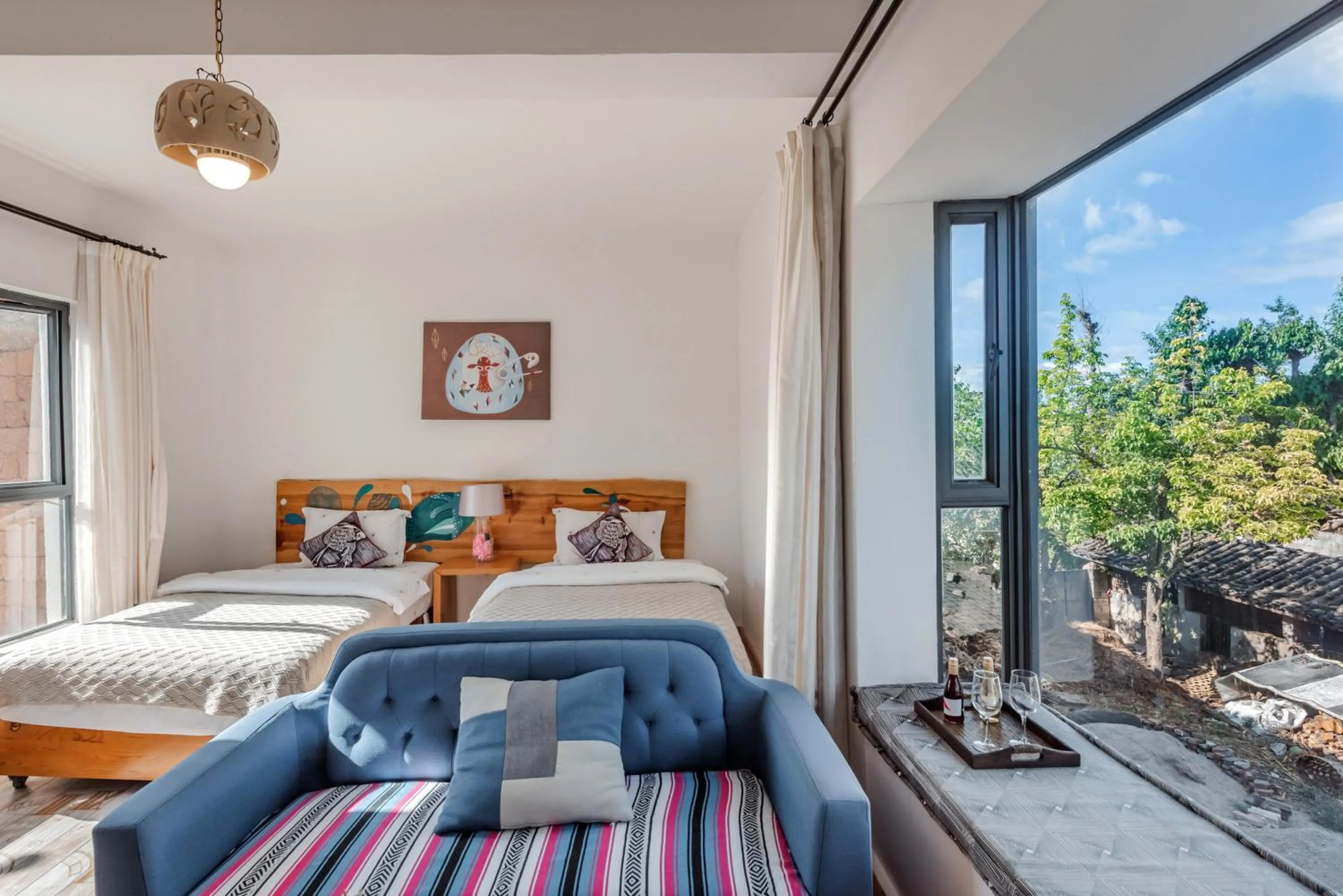 Bed in Baisha Flamingo Hotel