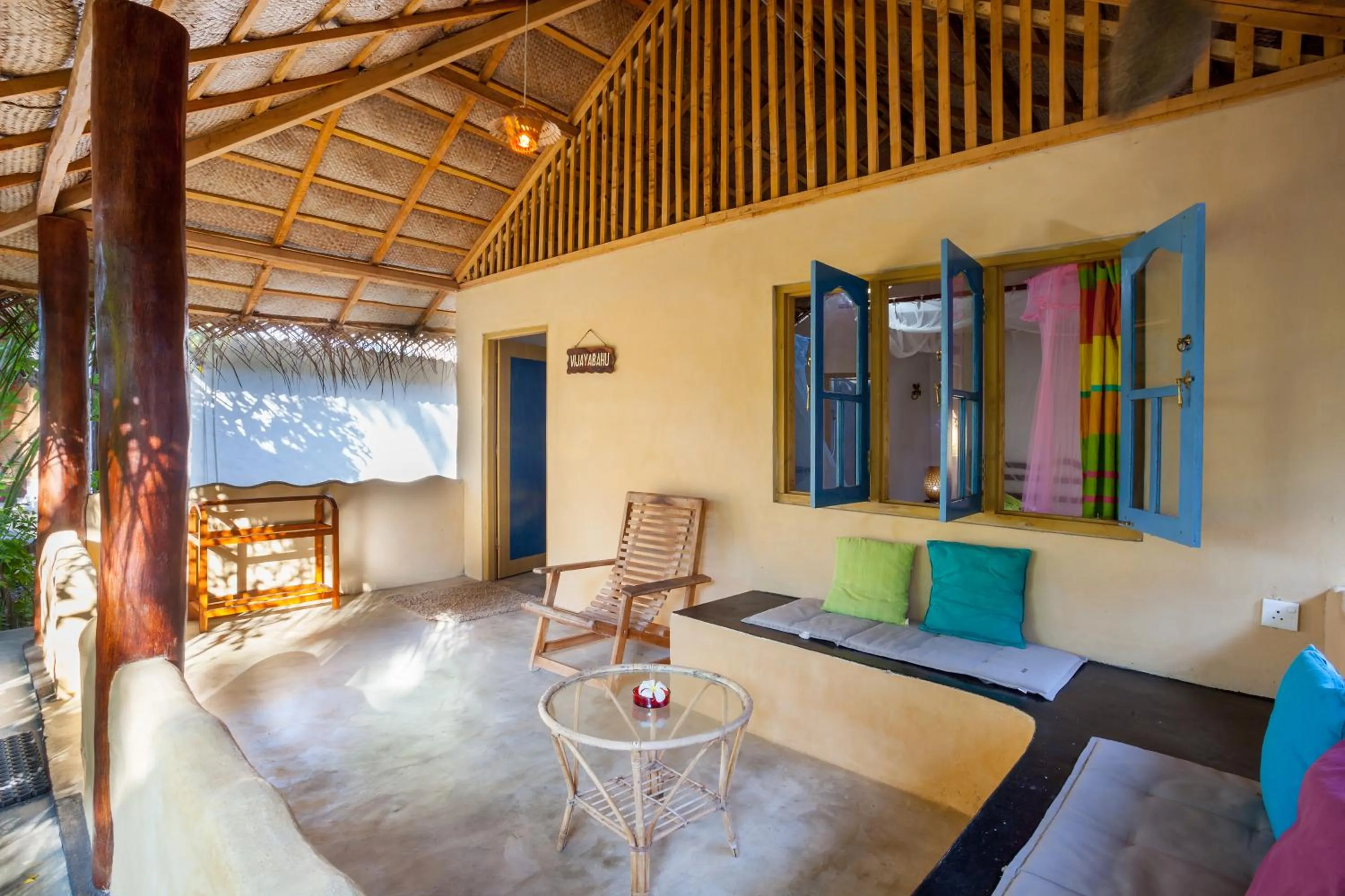 Balcony/Terrace in De Silva Wind Resort Kalpitiya - Kitesurfing School Sri Lanka