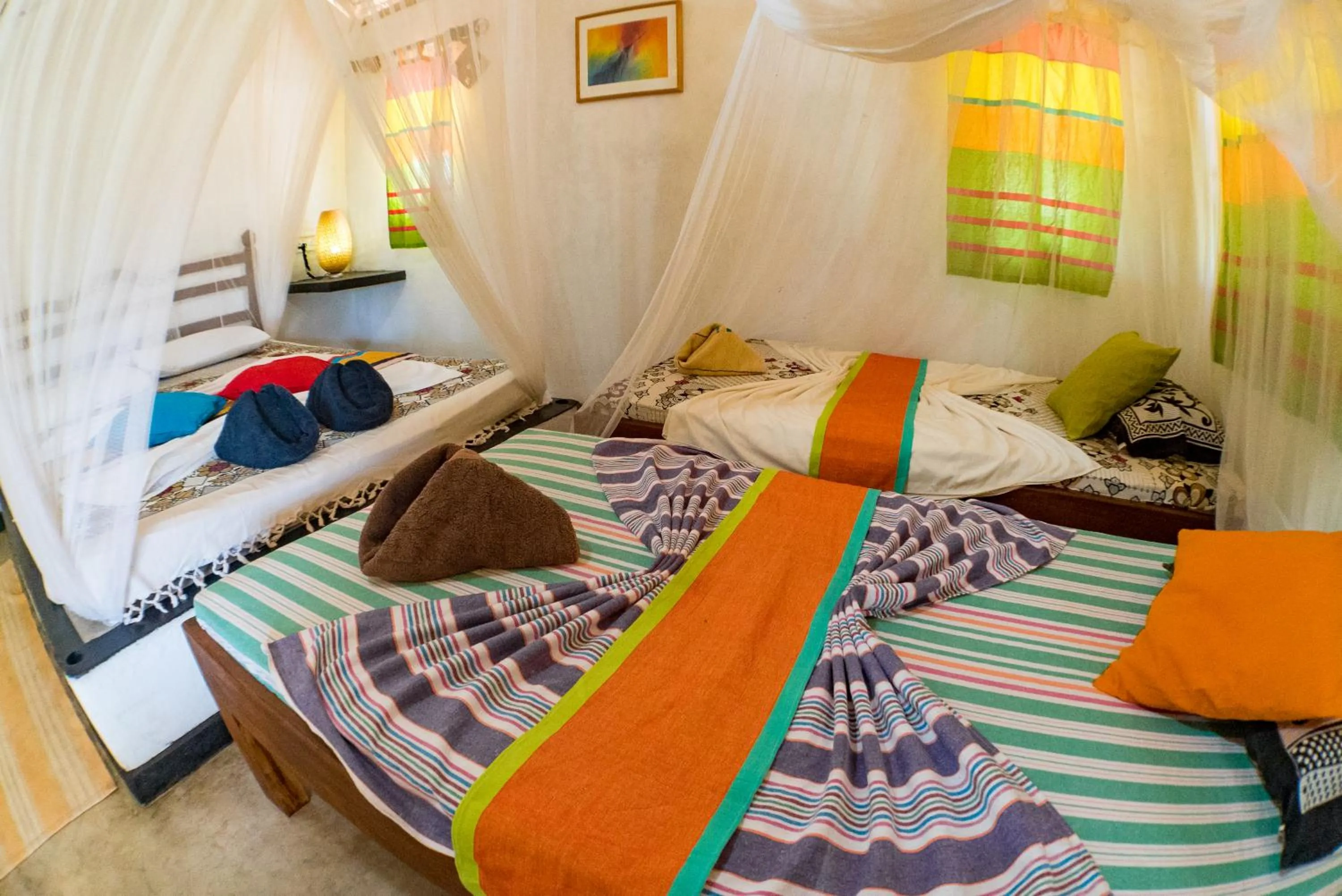 Bed in De Silva Wind Resort Kalpitiya - Kitesurfing School Sri Lanka