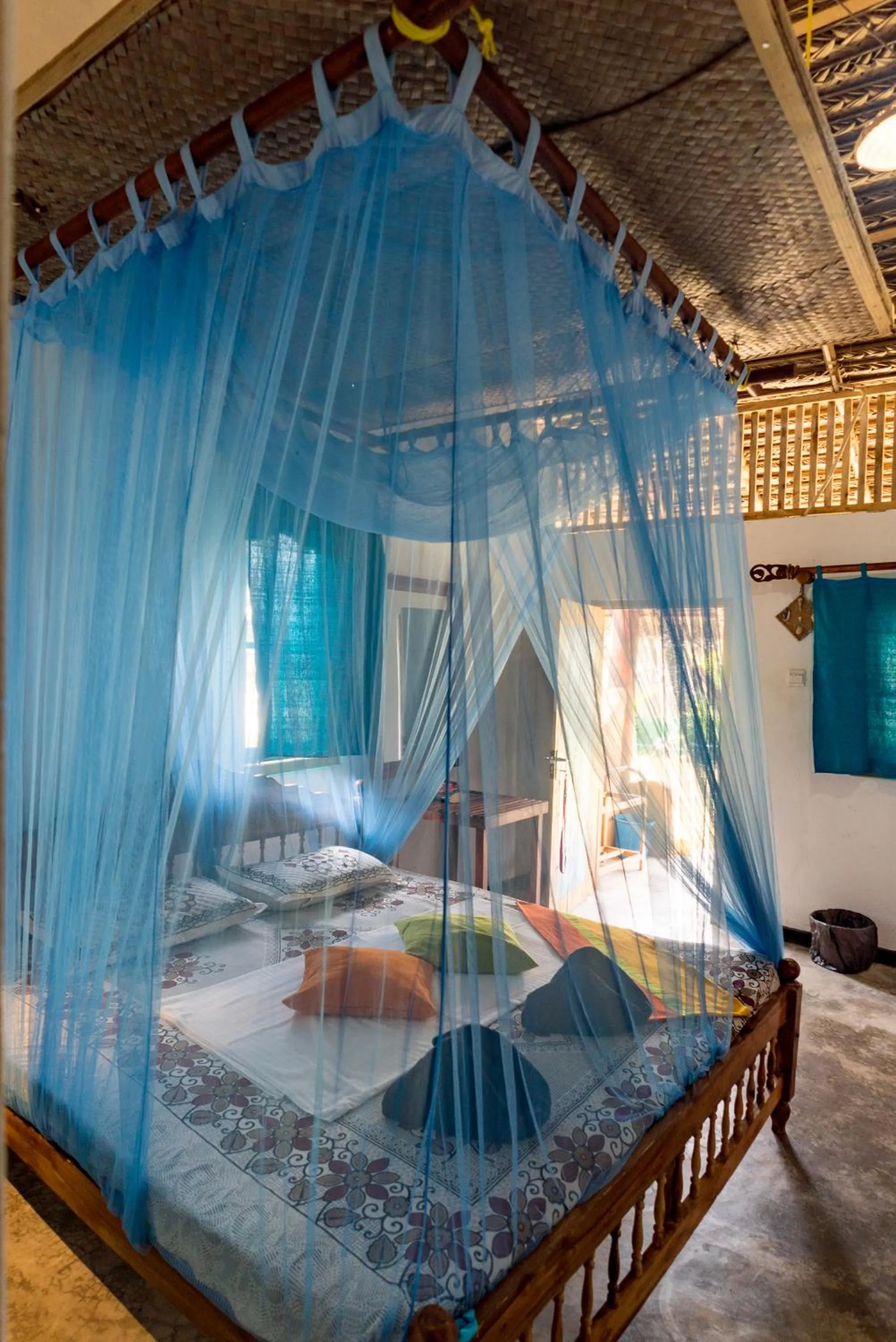 Bed in De Silva Wind Resort Kalpitiya - Kitesurfing School Sri Lanka