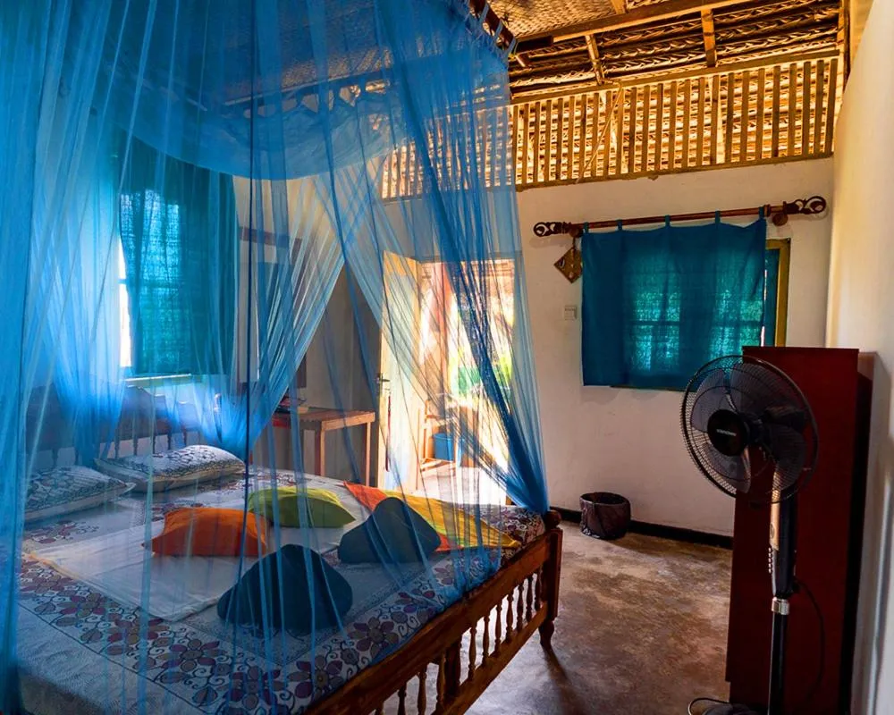 Patio, Bed in De Silva Wind Resort Kalpitiya - Kitesurfing School Sri Lanka