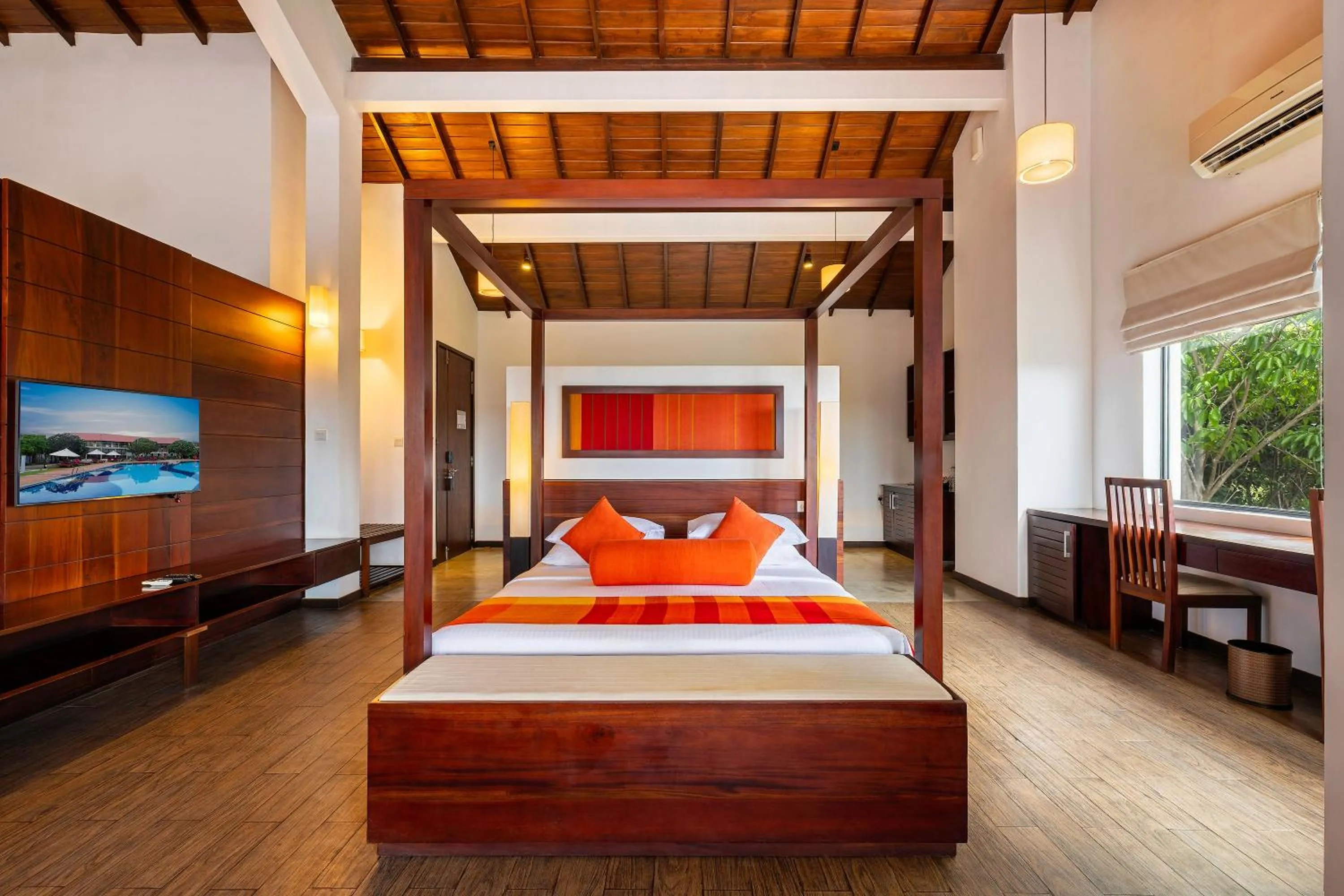 Bed in The Calm Resort & Spa