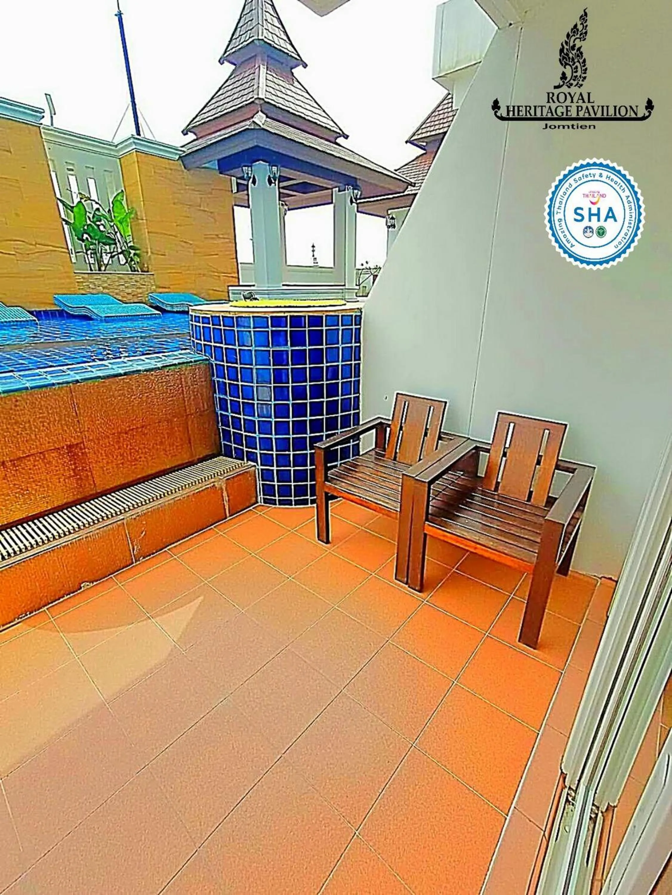 Swimming pool in Royal Heritage Pavilion, Jomtien