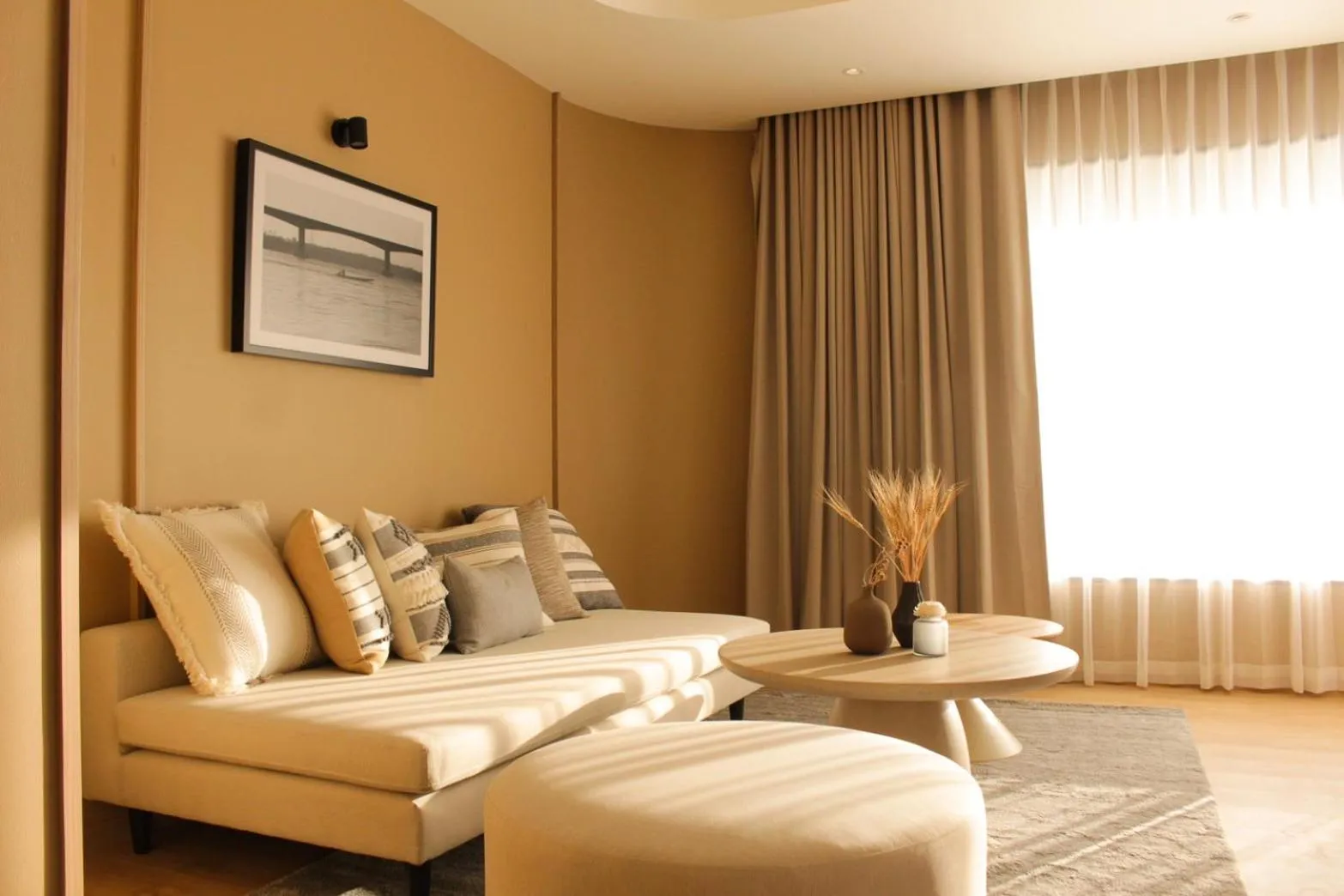 Bed in LePont Riverfront Resort Nongkhai