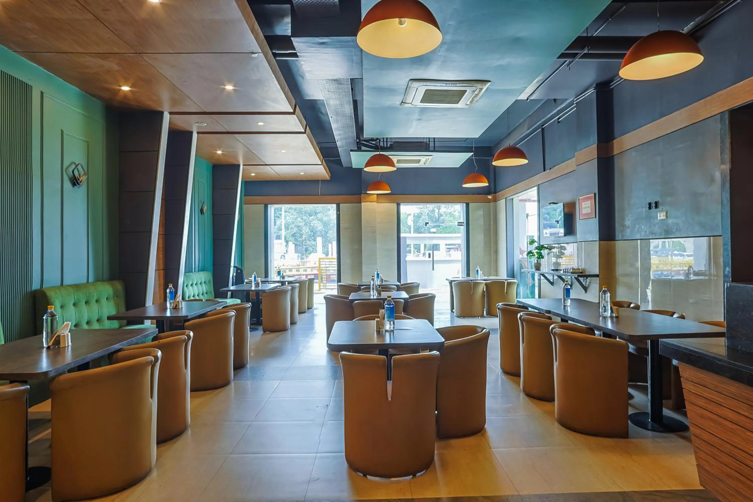 Dining area in Max Hotels Prayagraj