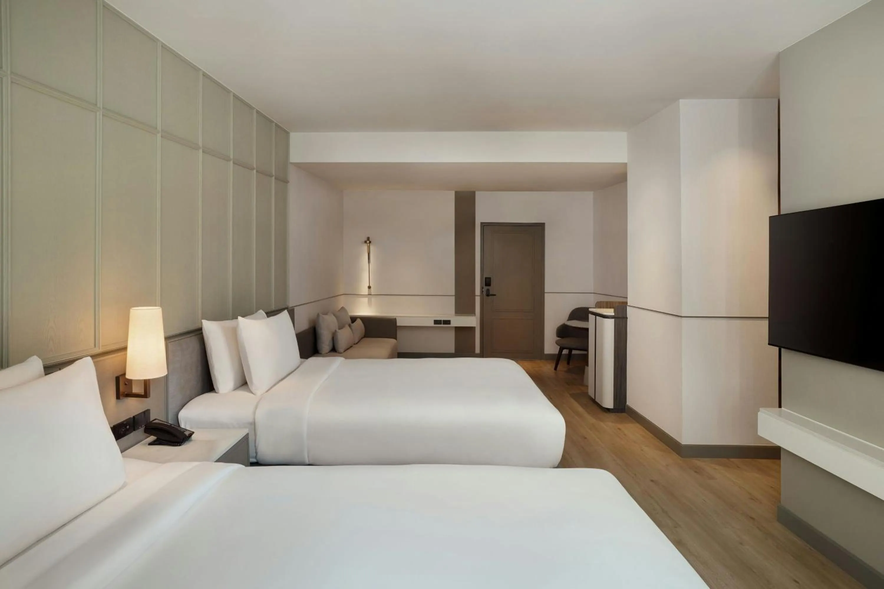 Bathroom, Bed in Courtyard by Marriott Bangkok Sukhumvit 20