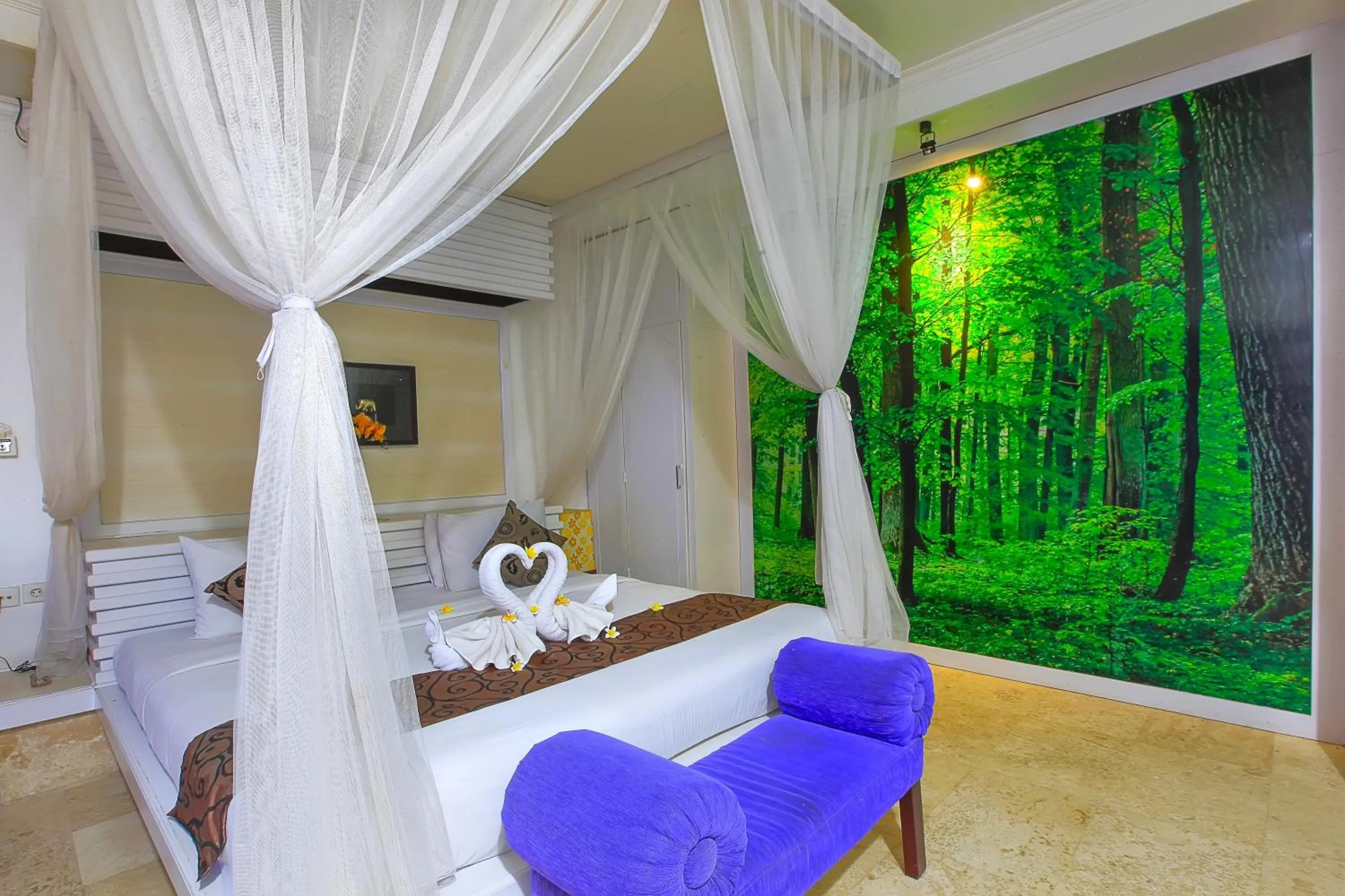 Bed in Private Pool Villas Kuta Bali