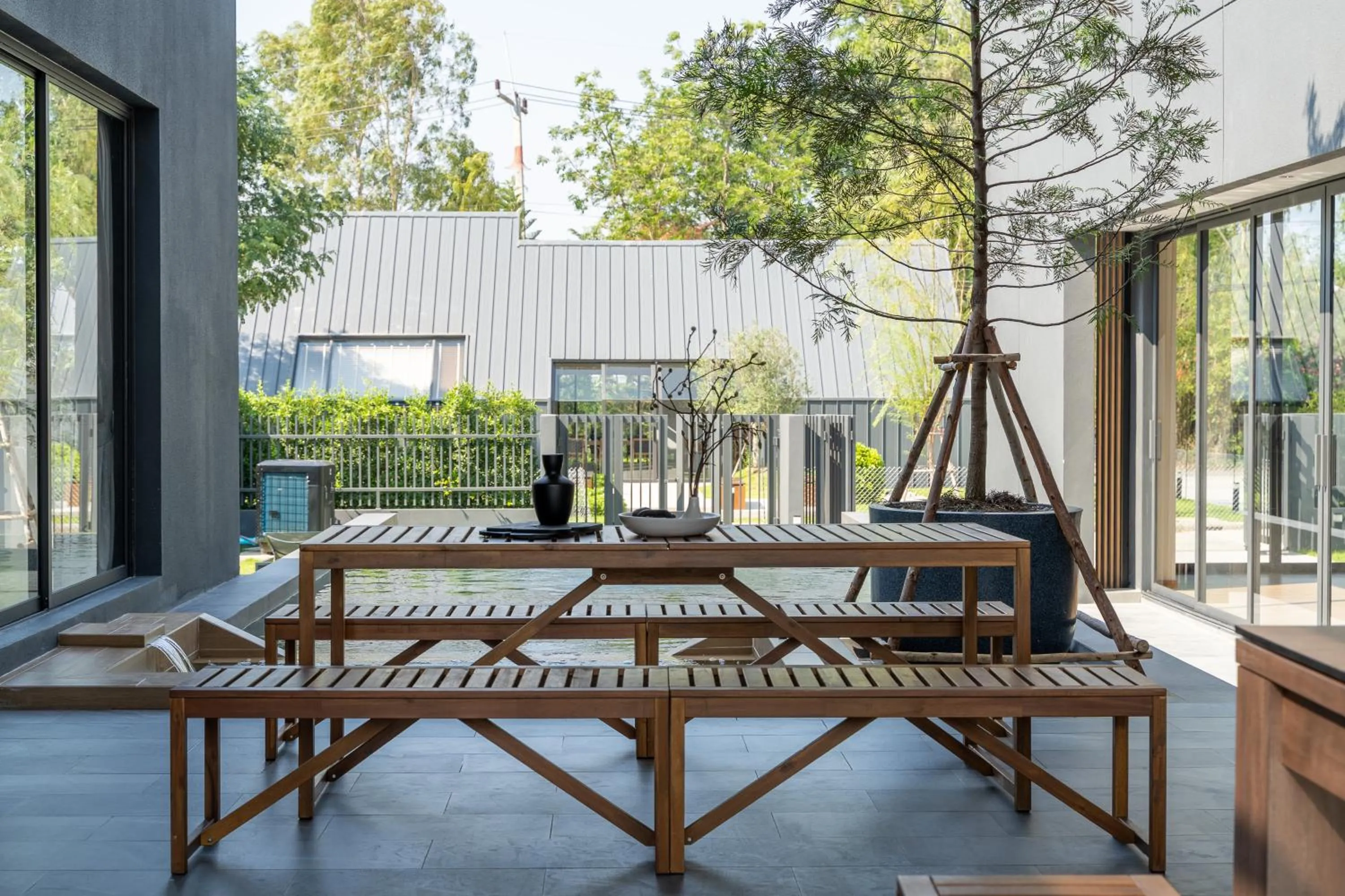Dining area in WABI SABI Onsen Villa Hua Hin