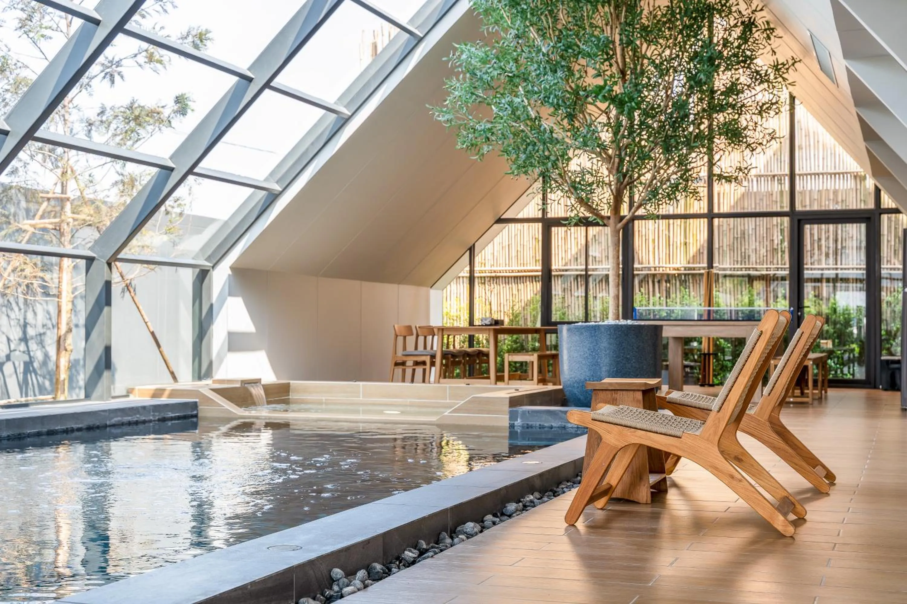 Living room in WABI SABI Onsen Villa Hua Hin