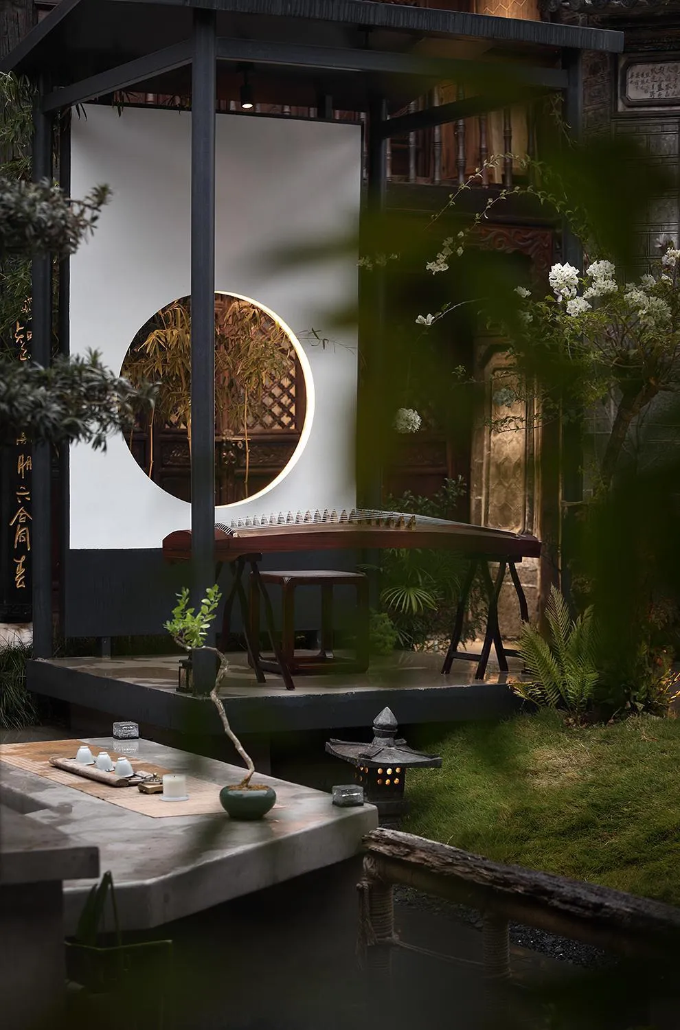 Garden in Tianxi Mansion in Dali Ancient City - A Century-Old Official Residence