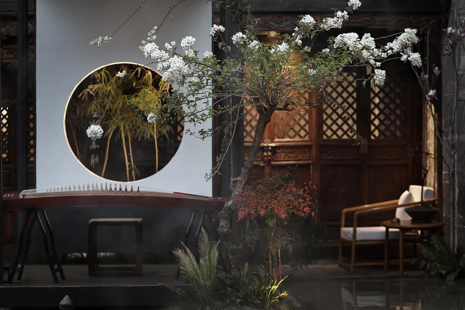 Garden in Tianxi Mansion in Dali Ancient City - A Century-Old Official Residence