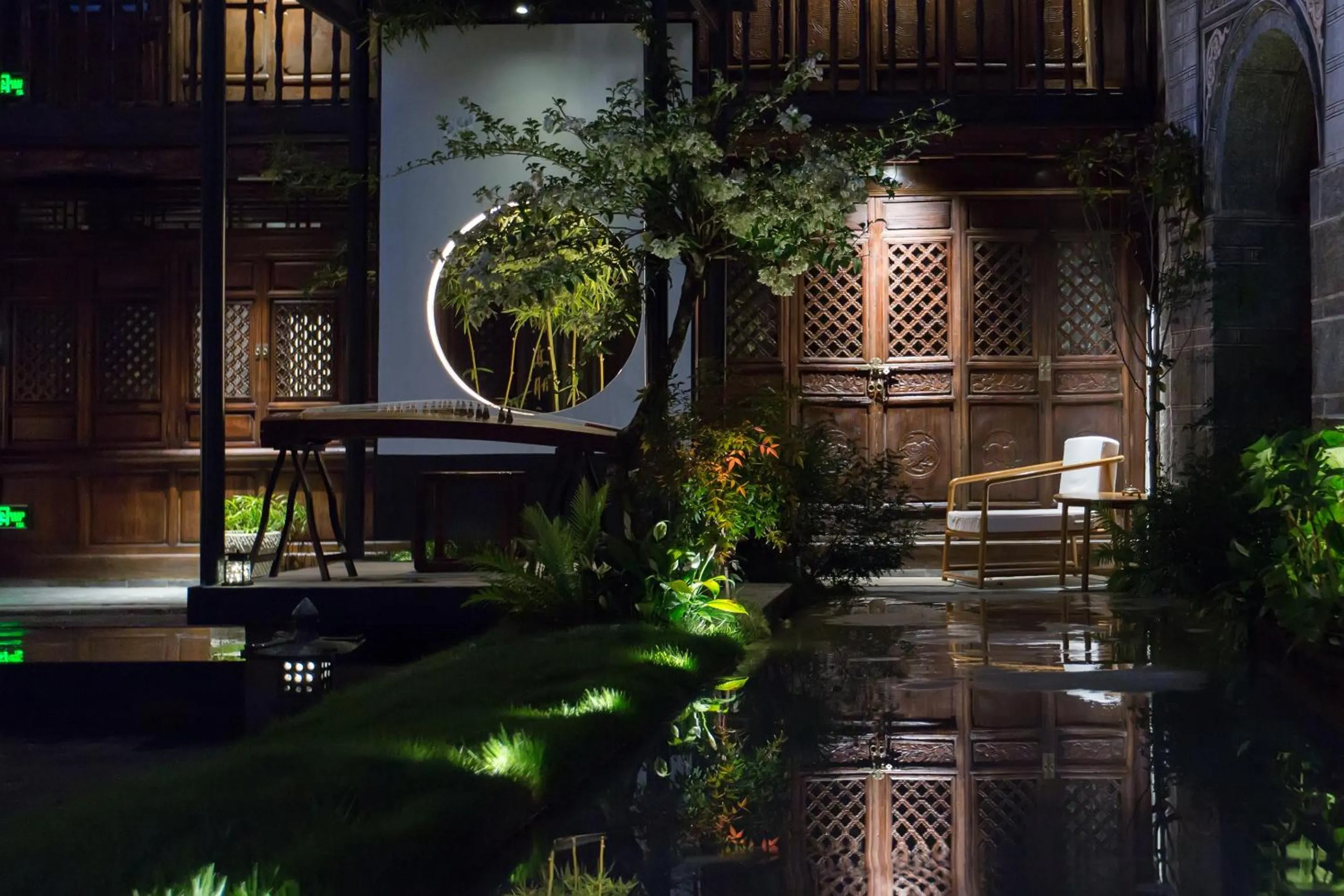 Garden in Tianxi Mansion in Dali Ancient City - A Century-Old Official Residence