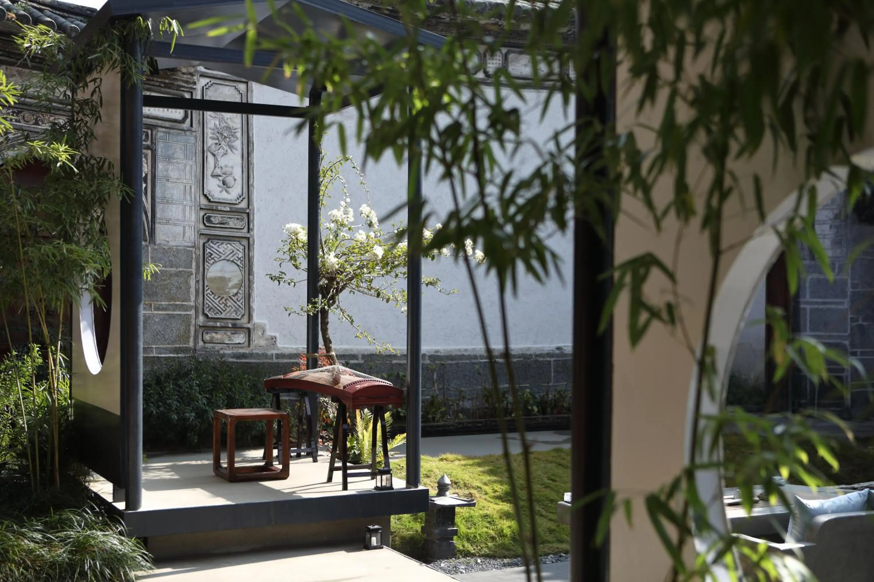 Garden in Tianxi Mansion in Dali Ancient City - A Century-Old Official Residence