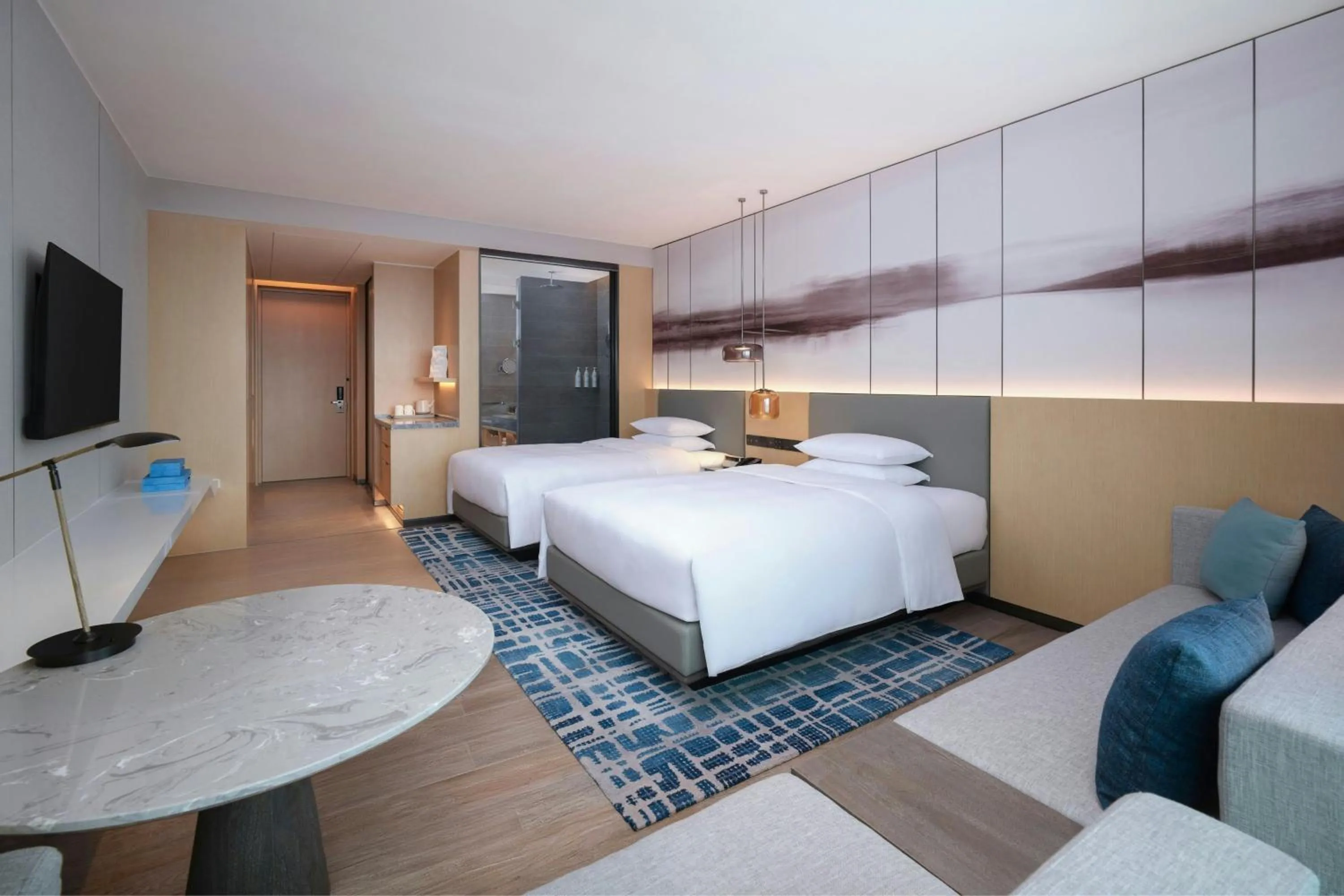 Photo of the whole room, Bed in Courtyard by Marriott Guangzhou Pazhou