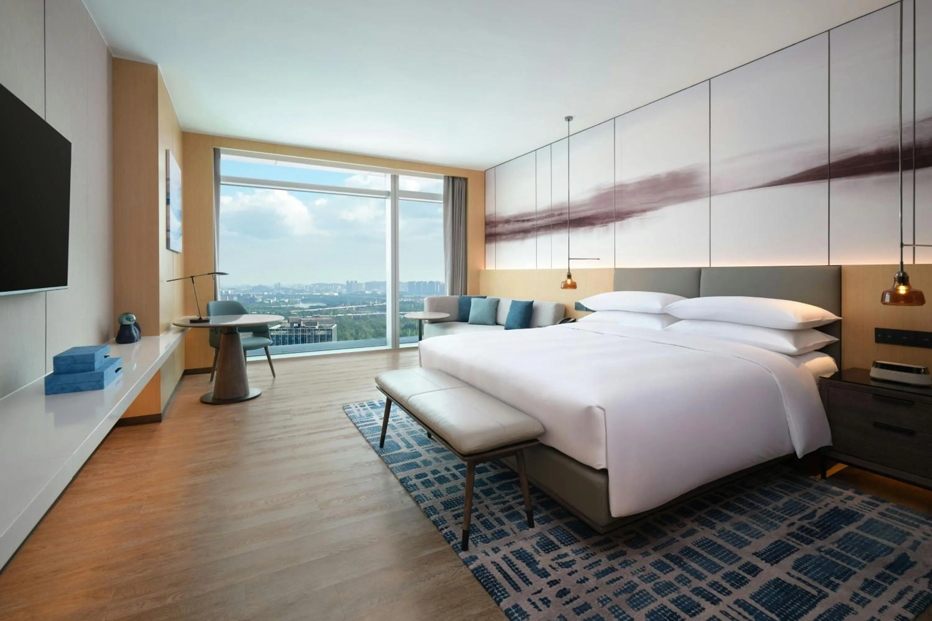 Photo of the whole room, Bed in Courtyard by Marriott Guangzhou Pazhou