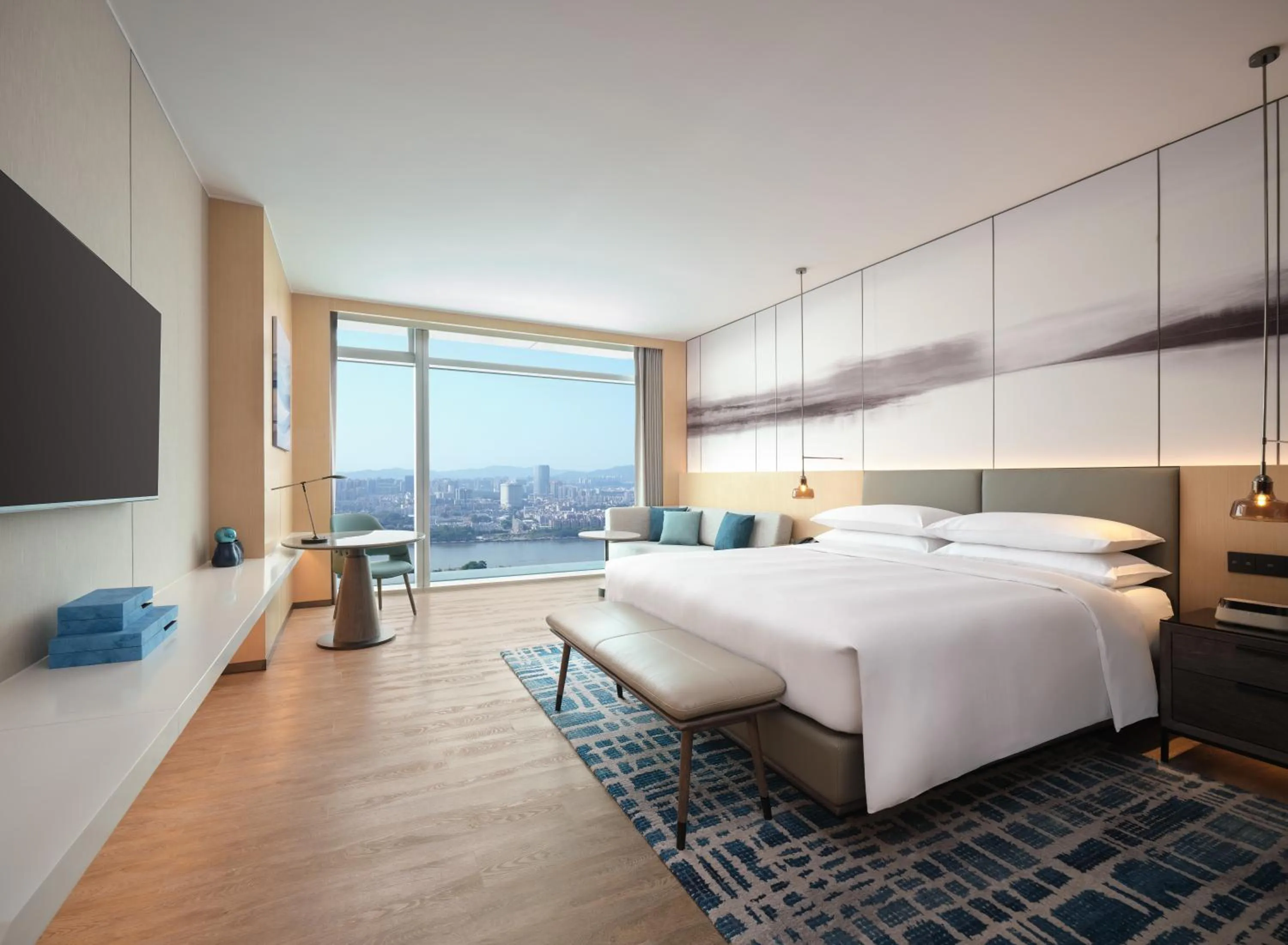 Photo of the whole room, Bed in Courtyard by Marriott Guangzhou Pazhou