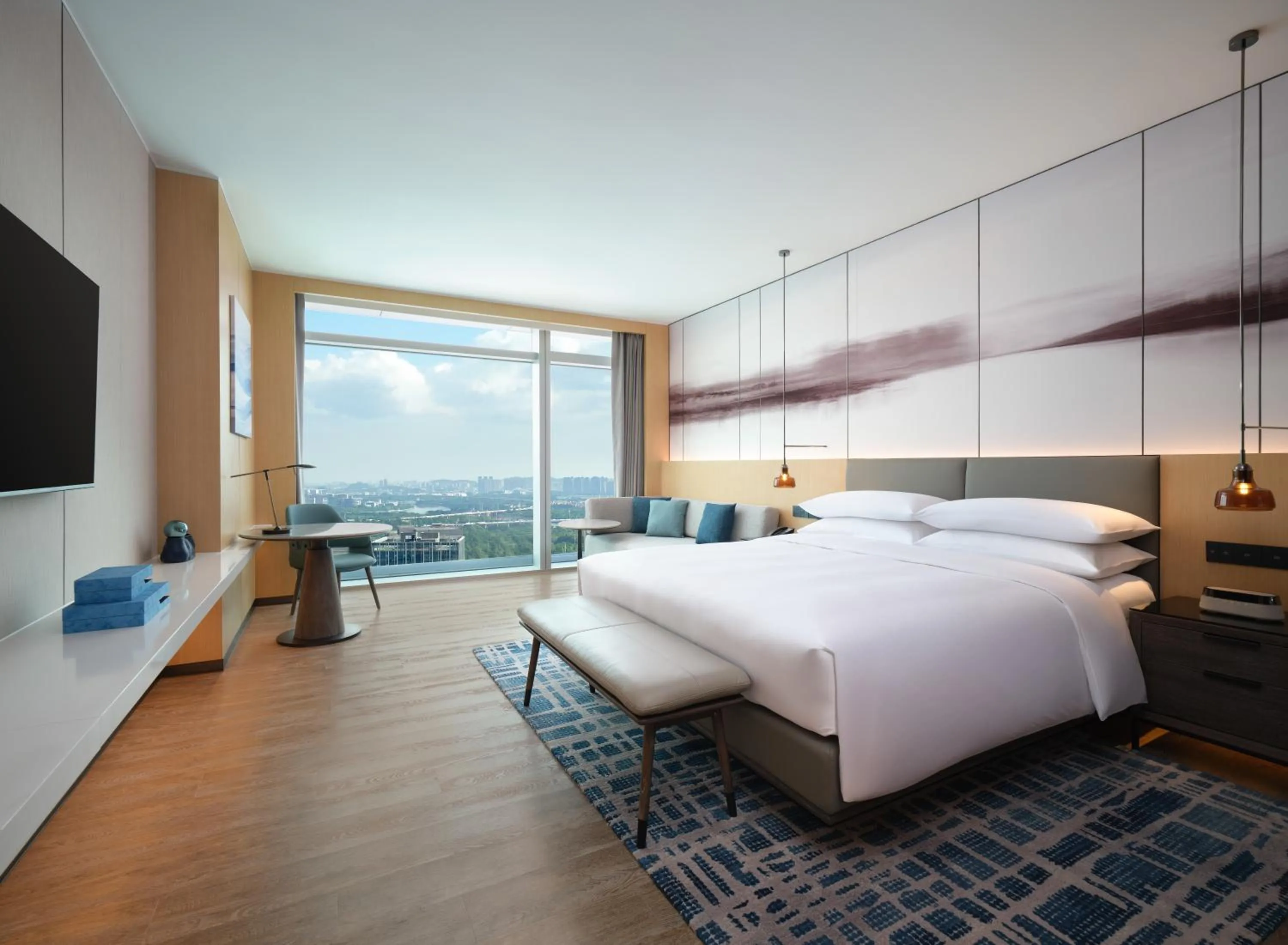 Photo of the whole room, Bed in Courtyard by Marriott Guangzhou Pazhou