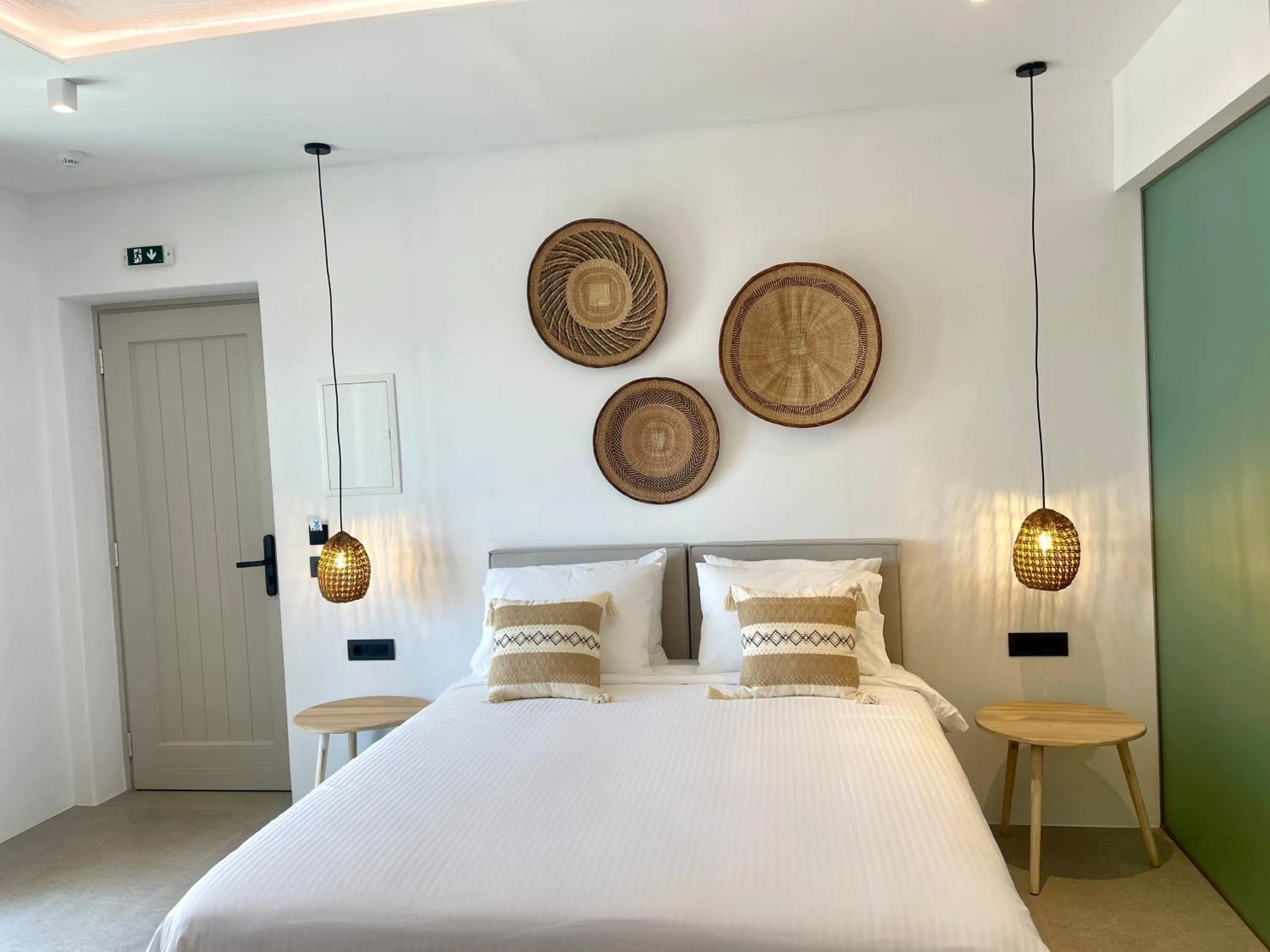 Bed in Mykonos Dot Suites