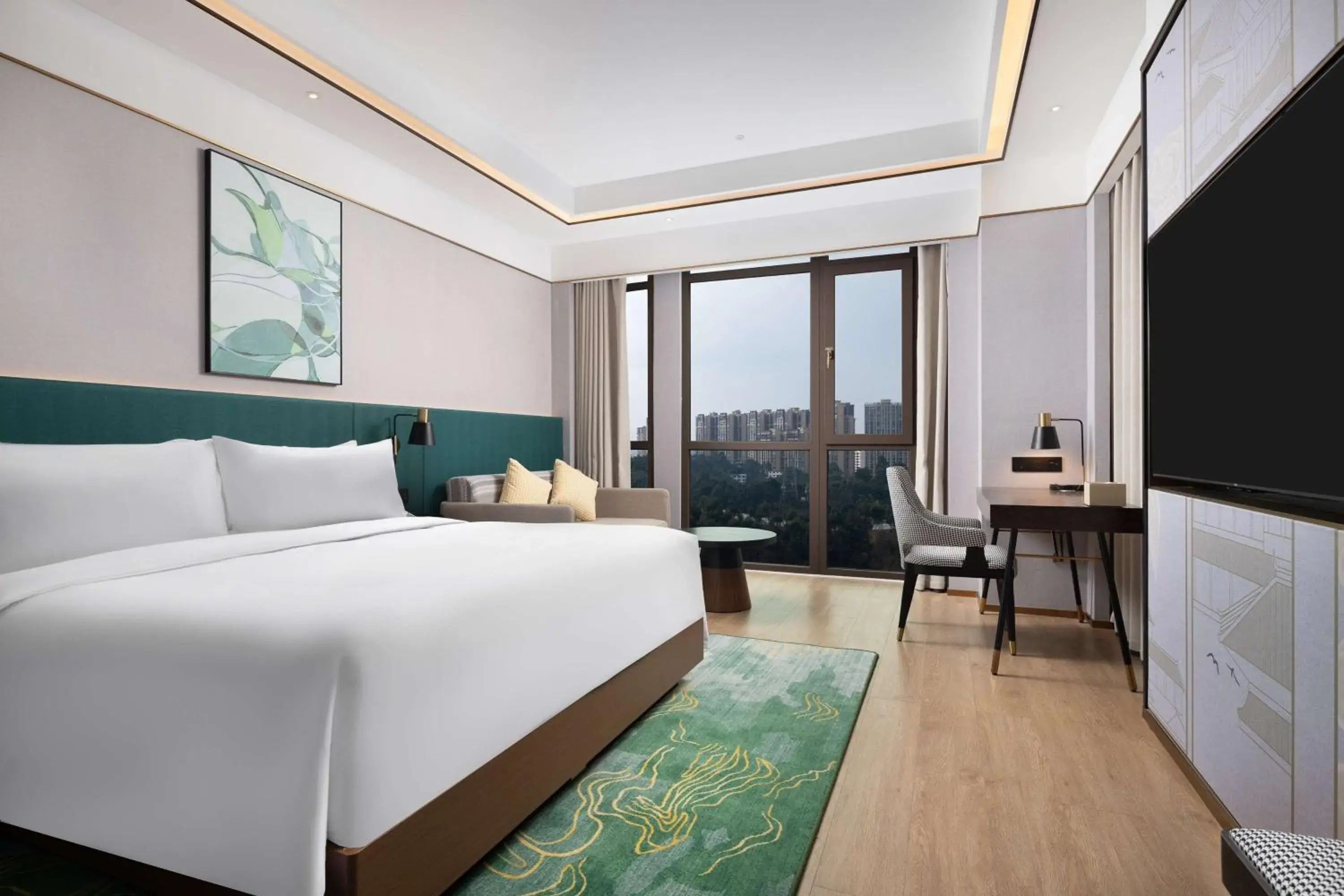 Superior King Room with Sofa Bed in Hilton Garden Inn Leshan Shizhong Superior King Room with Sofa Bed in Hilton Garden Inn Leshan Shizhong