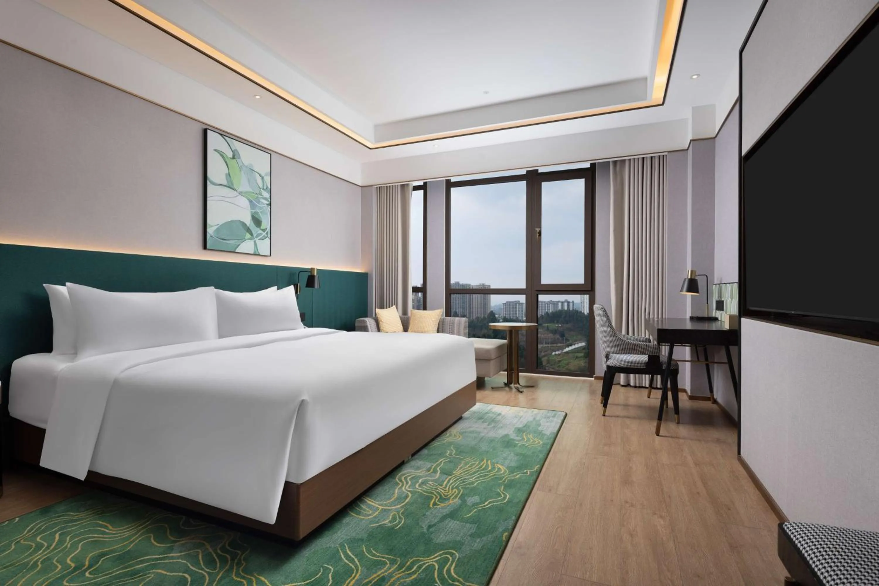 Bedroom, Bed in Hilton Garden Inn Leshan Shizhong