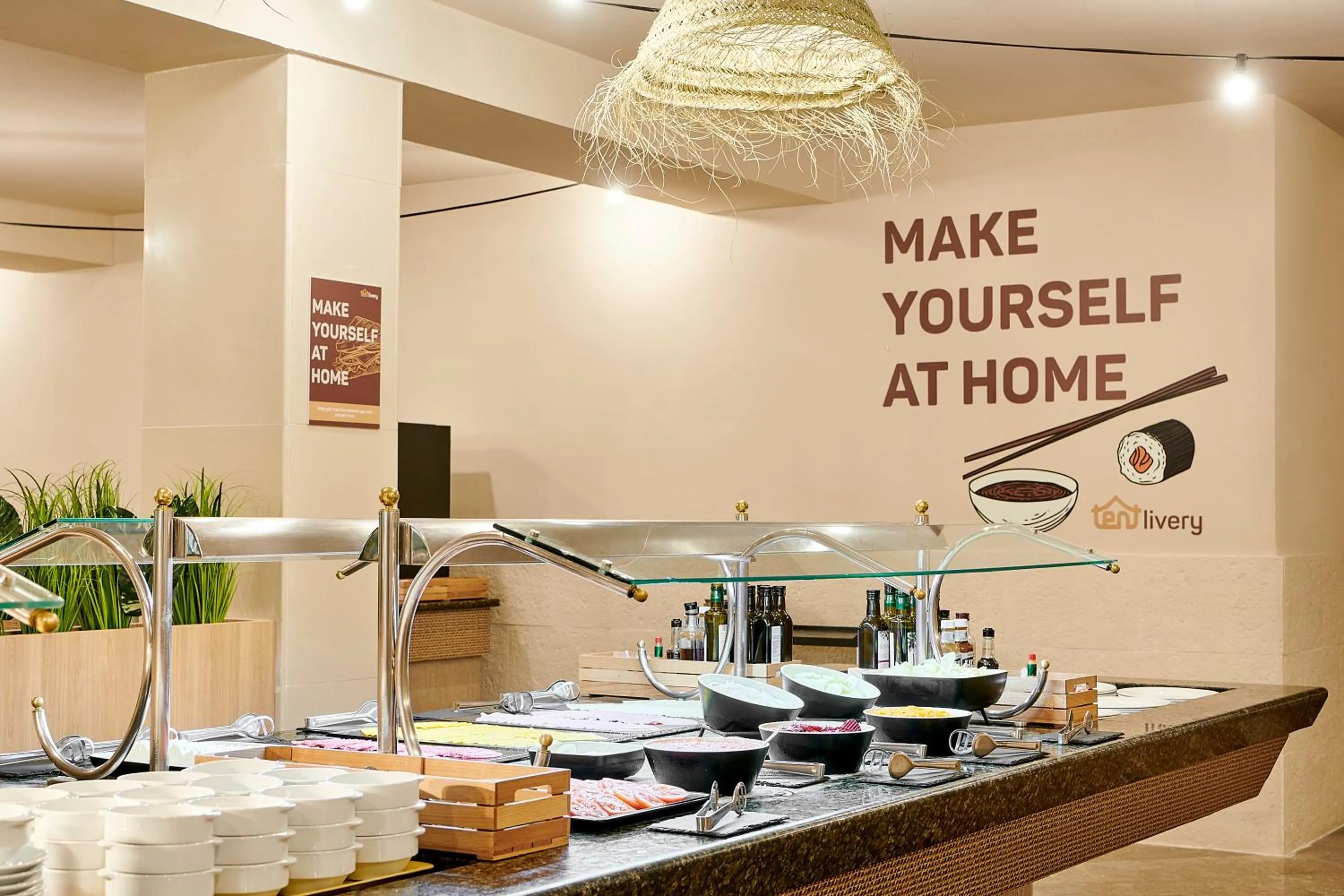 Food and drinks in tent Torremolinos