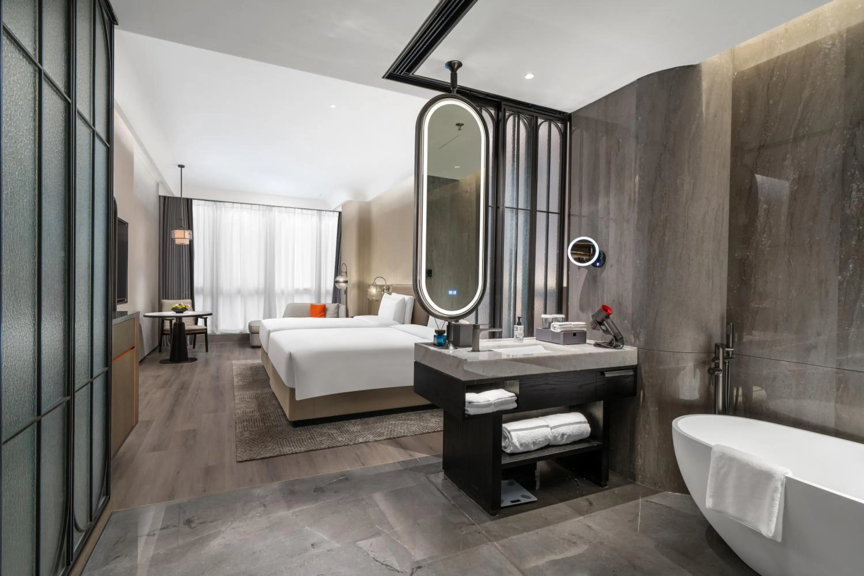 Bed in UrCove by Hyatt Shenzhen Bay Mixc