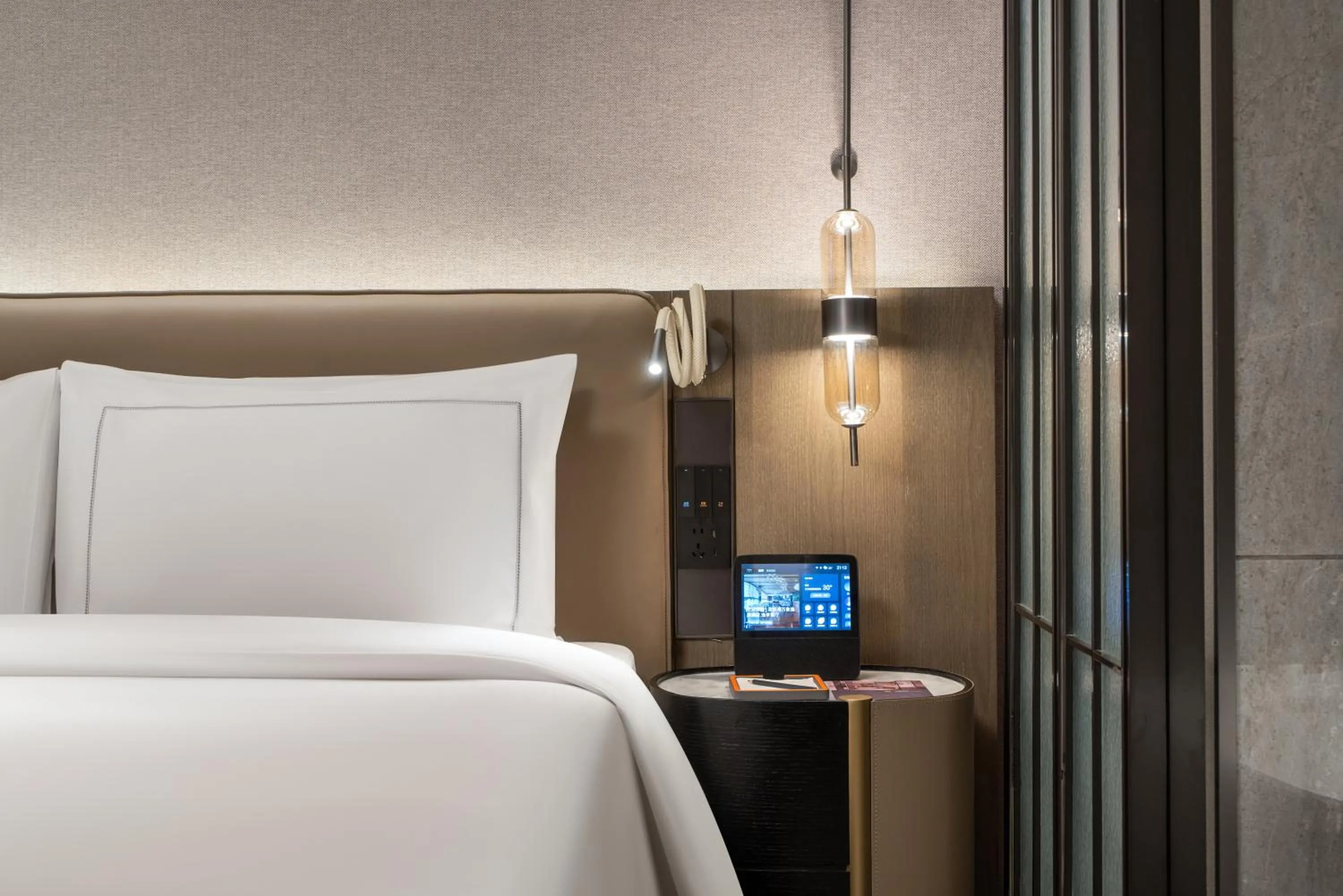 Bed in UrCove by Hyatt Shenzhen Bay Mixc