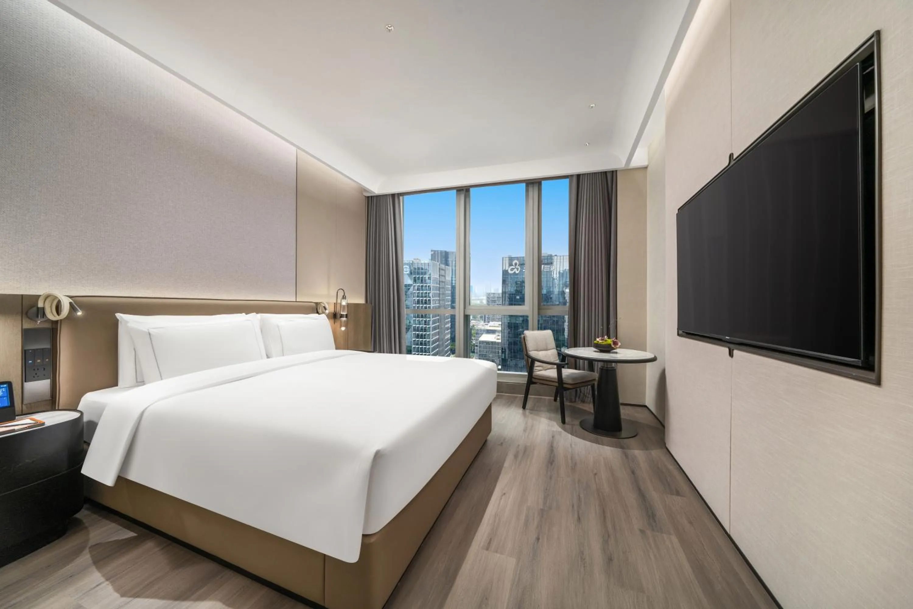 Bed in UrCove by Hyatt Shenzhen Bay Mixc