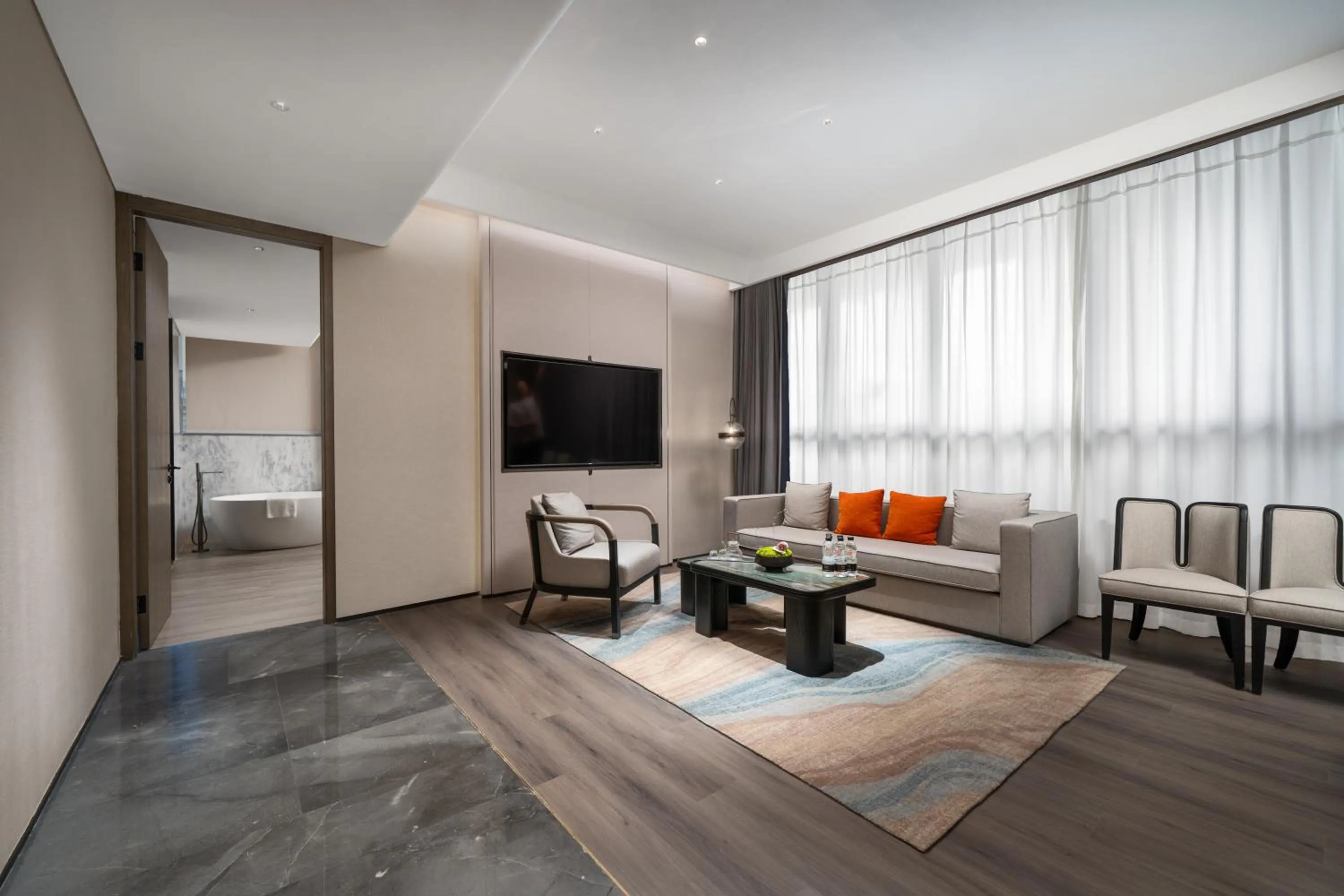 Living room in UrCove by Hyatt Shenzhen Bay Mixc