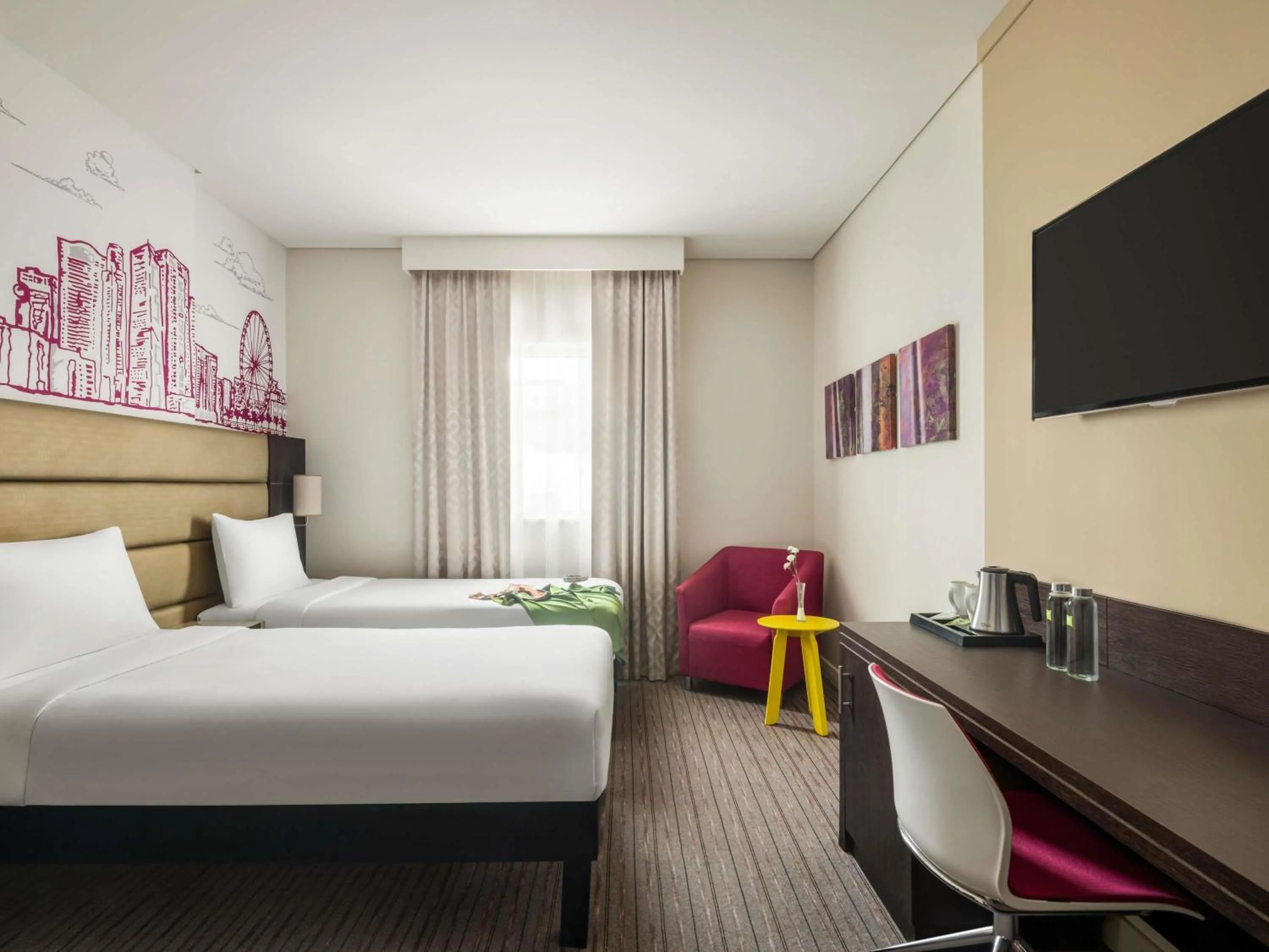 Bedroom, Bed in ibis Styles Sharjah