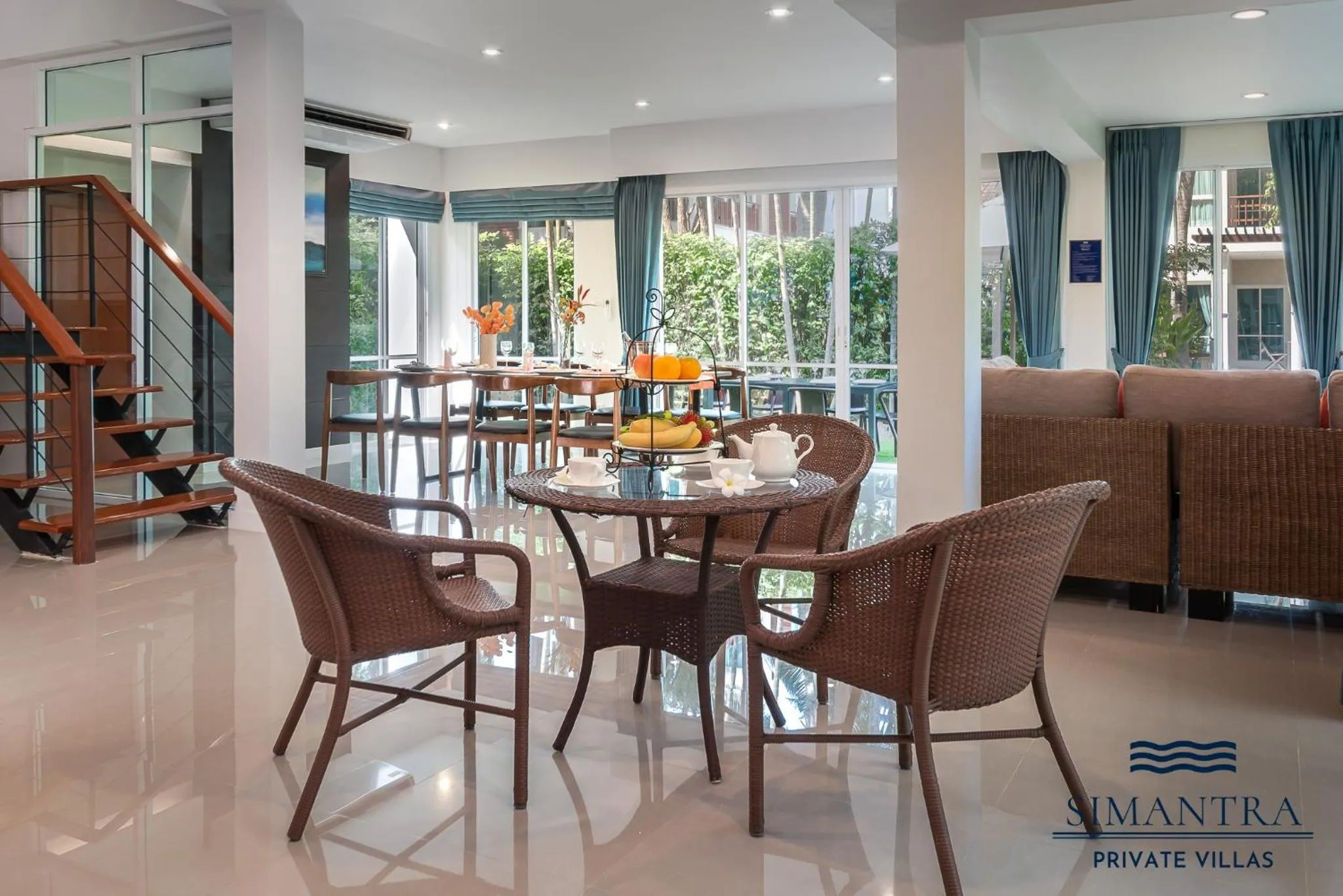 Dining area in Simantra Private Villas