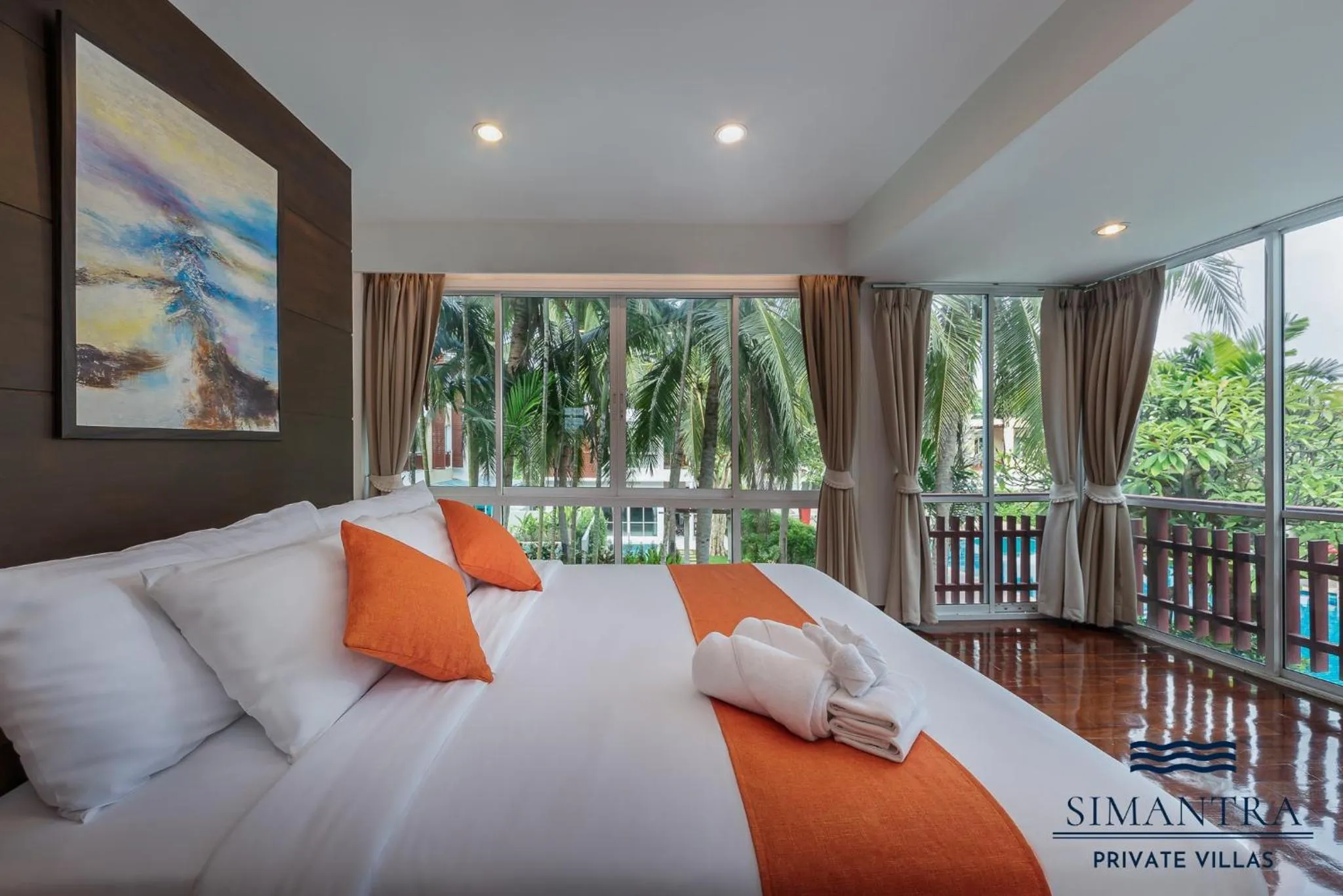 Bedroom, Bed in Simantra Private Villas