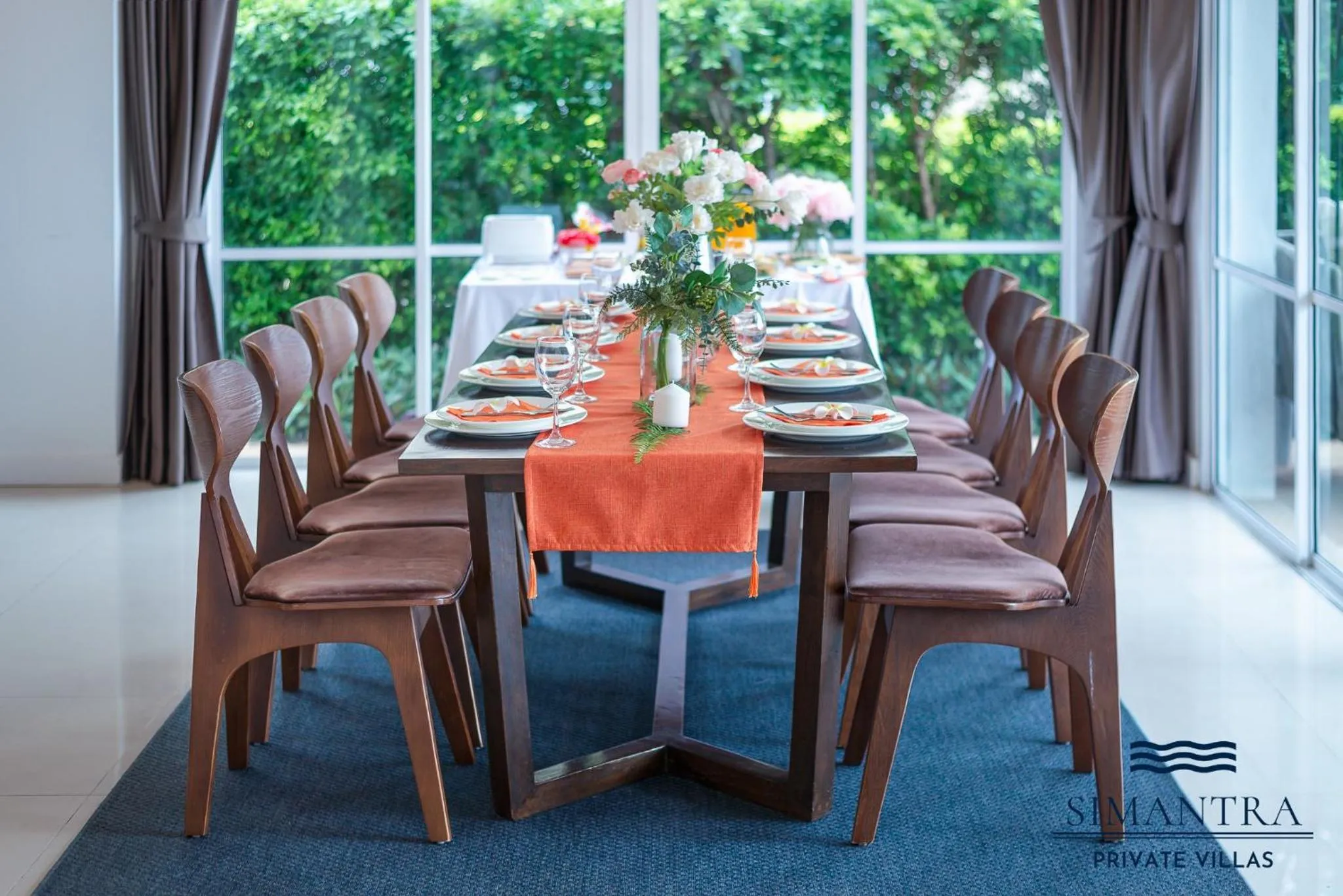 Dining area in Simantra Private Villas