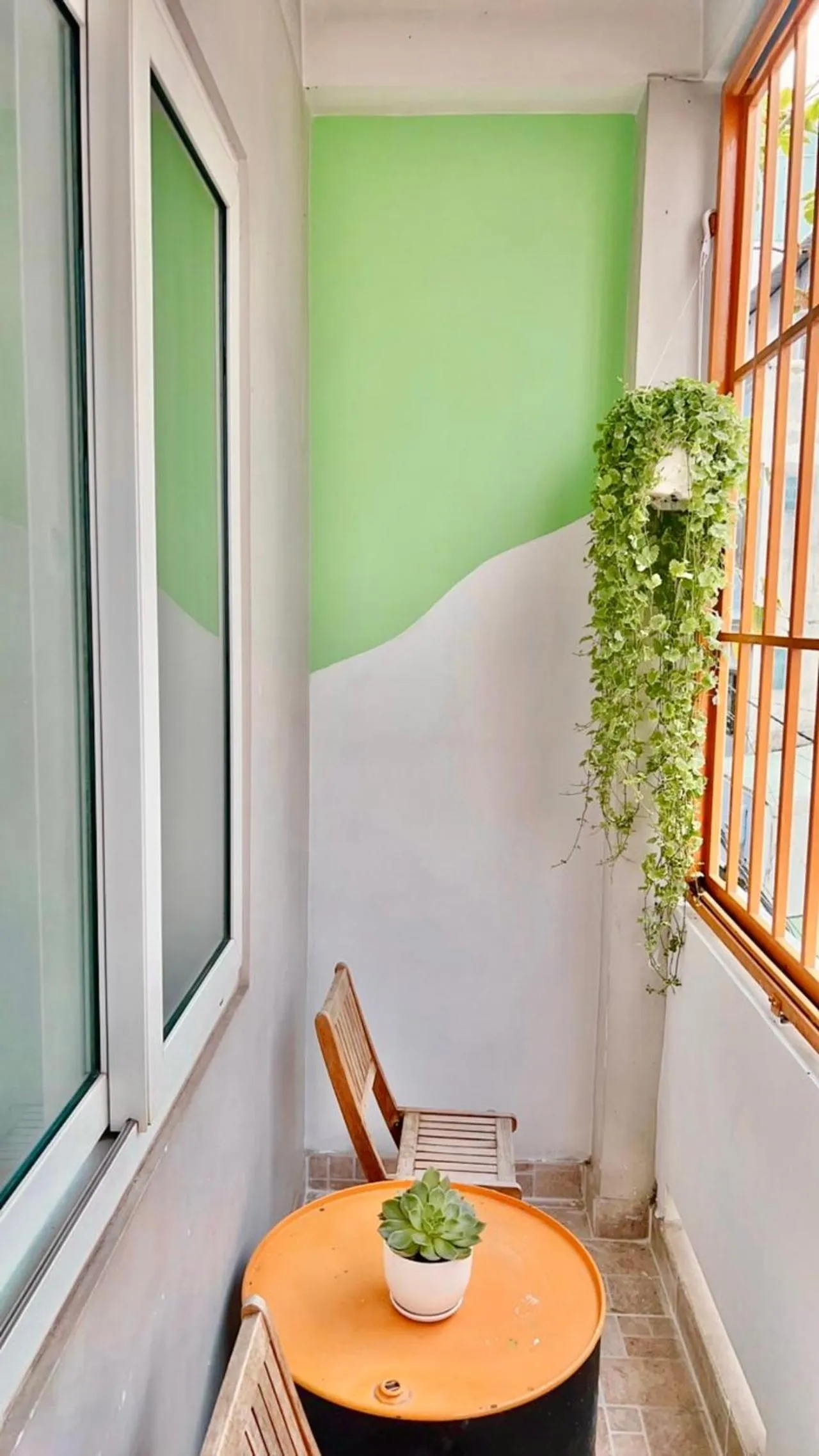 Seating area in Saigon Gao Hostel