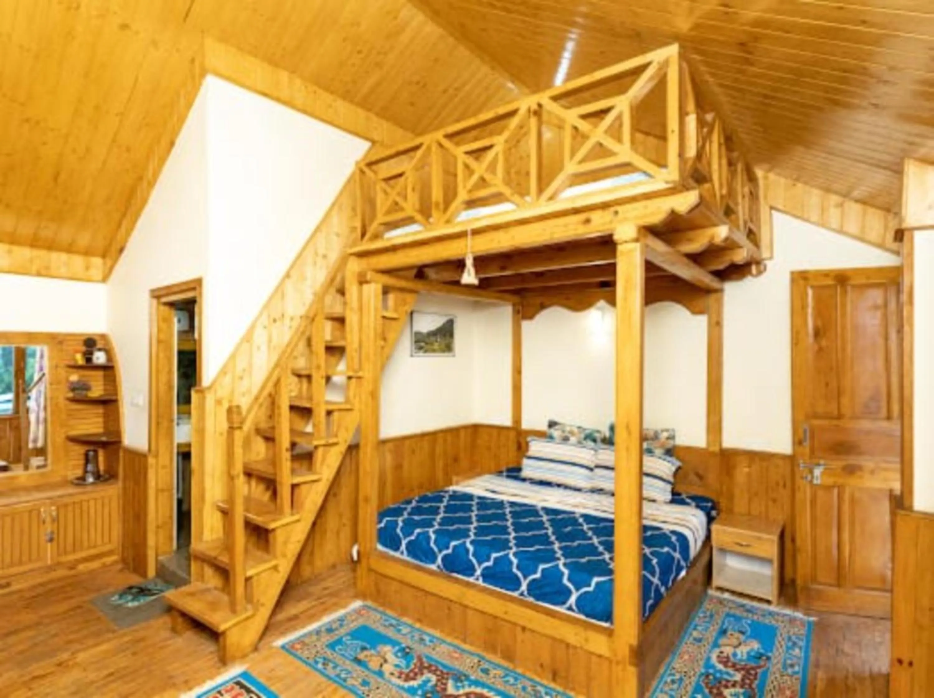 Bed in Majestic View Cottages