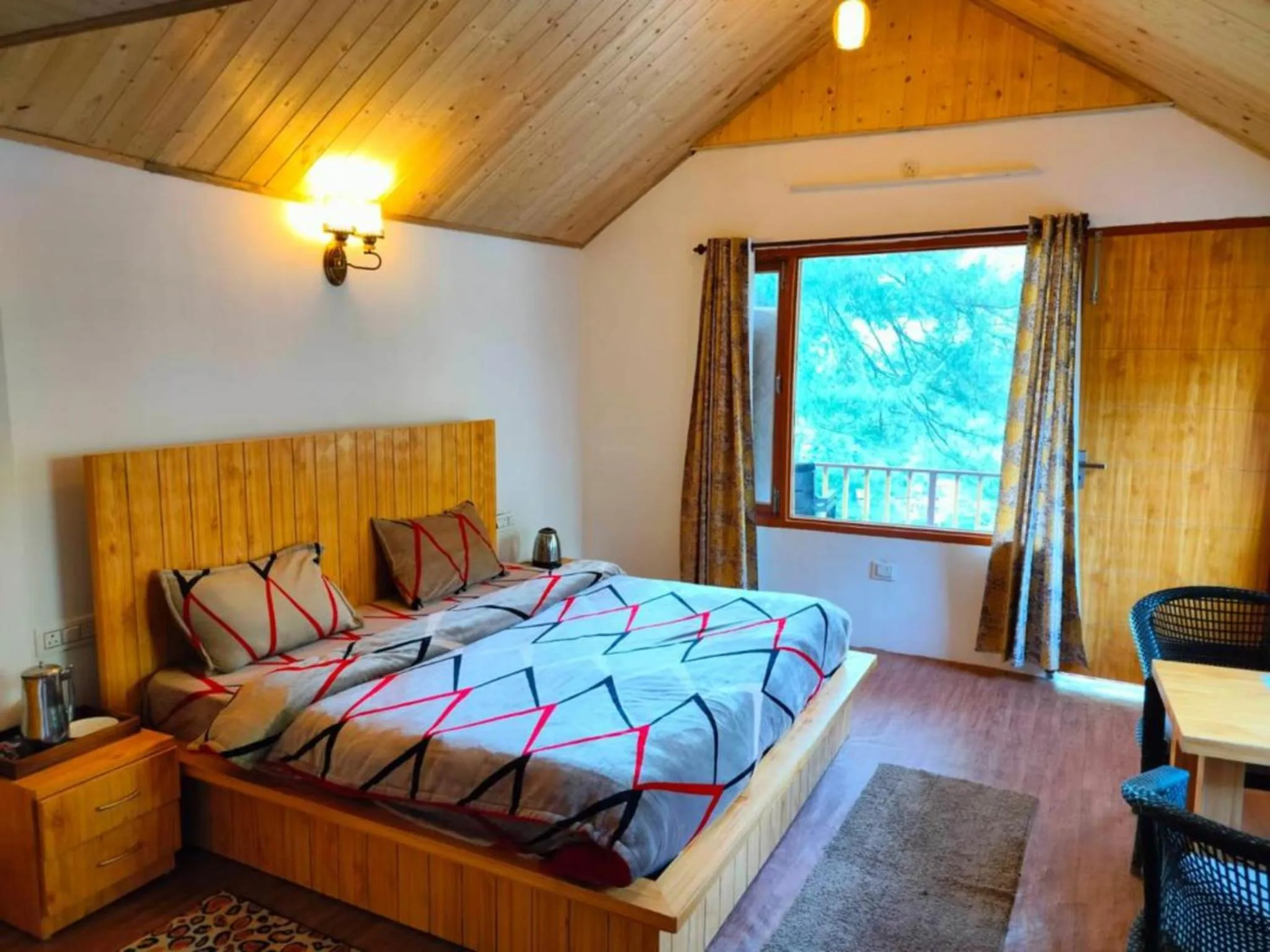 Bed in Majestic View Cottages