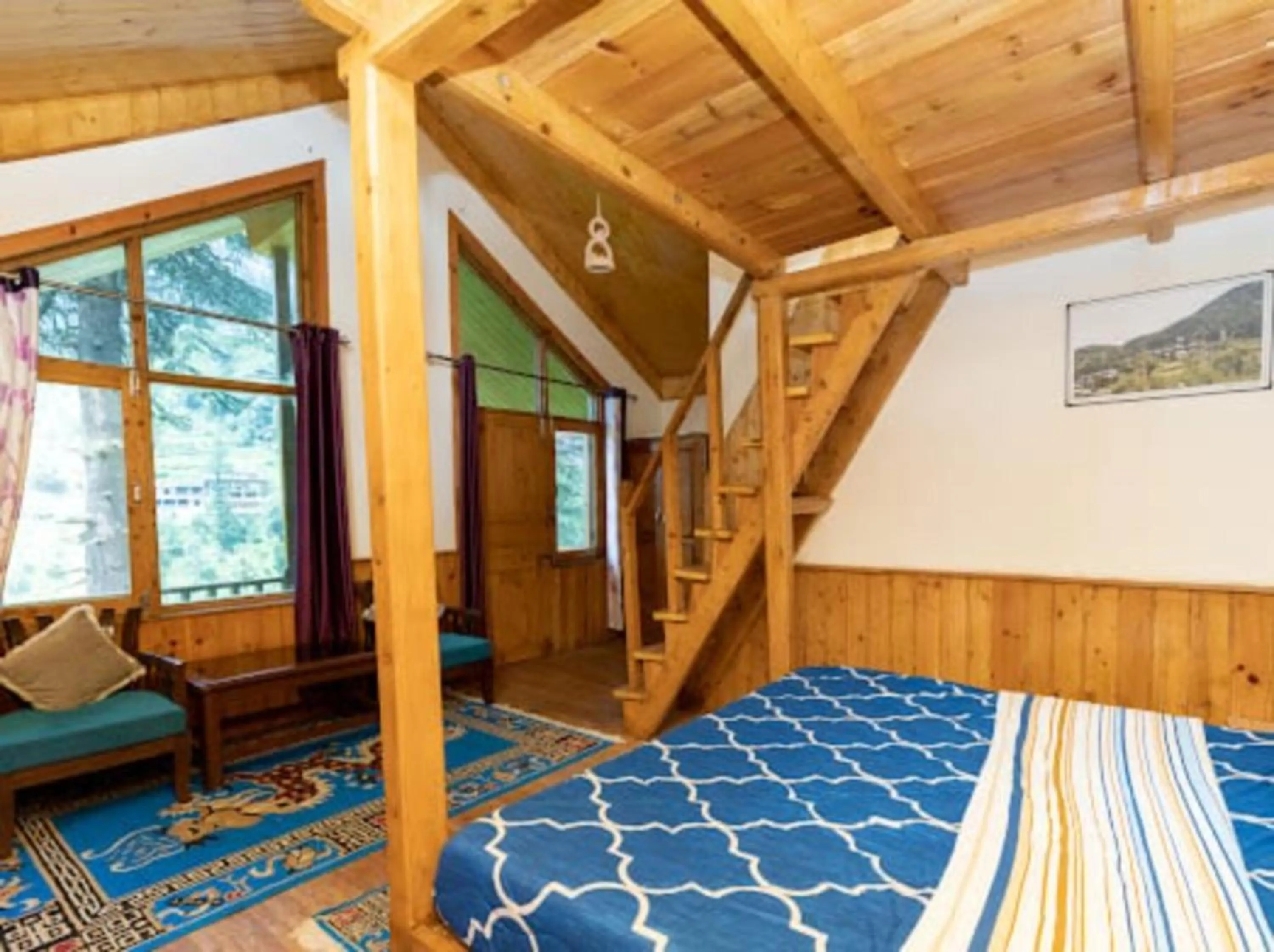 Bed in Majestic View Cottages