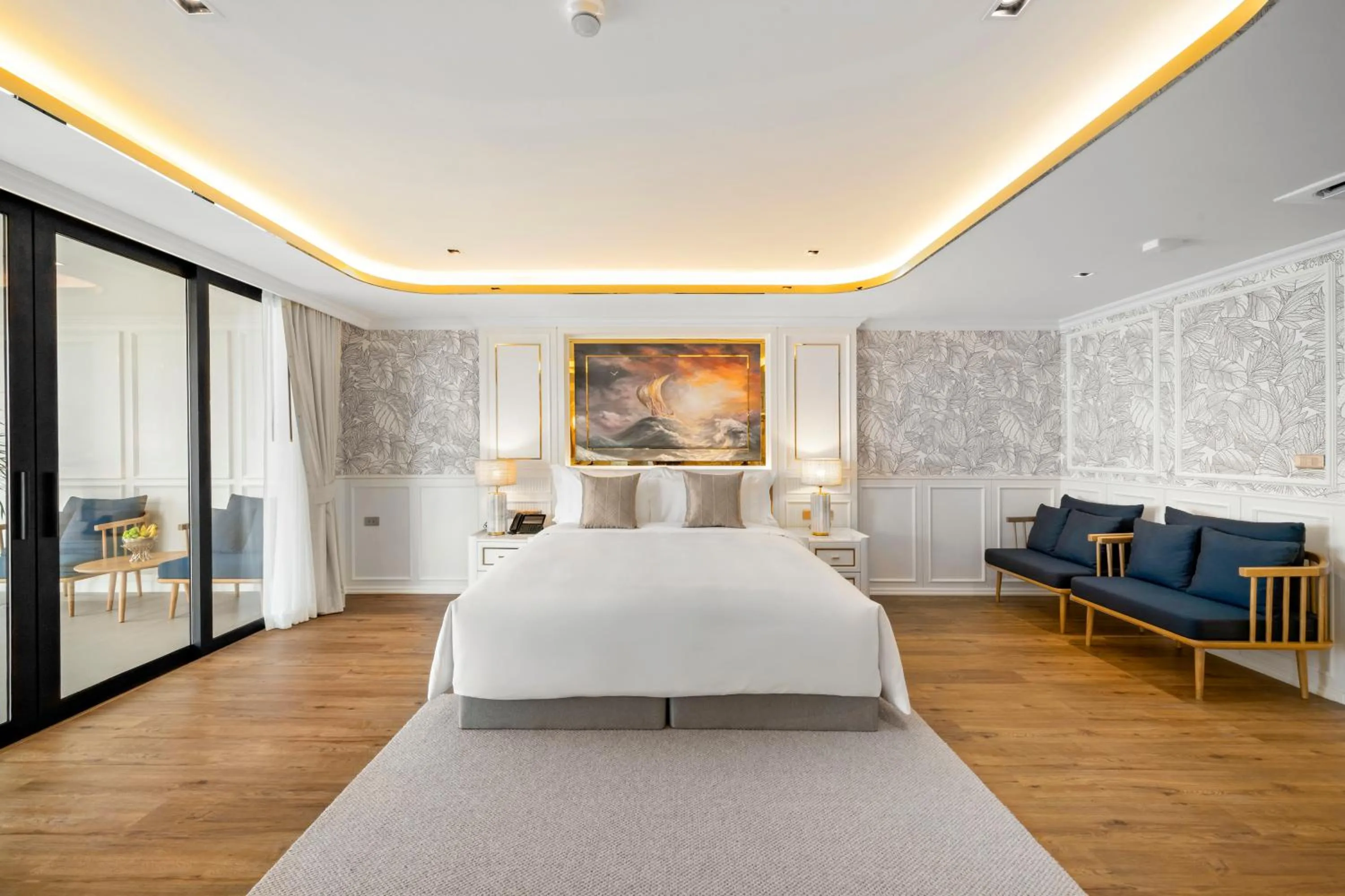 Bed in The Cyan at Patong Hotel