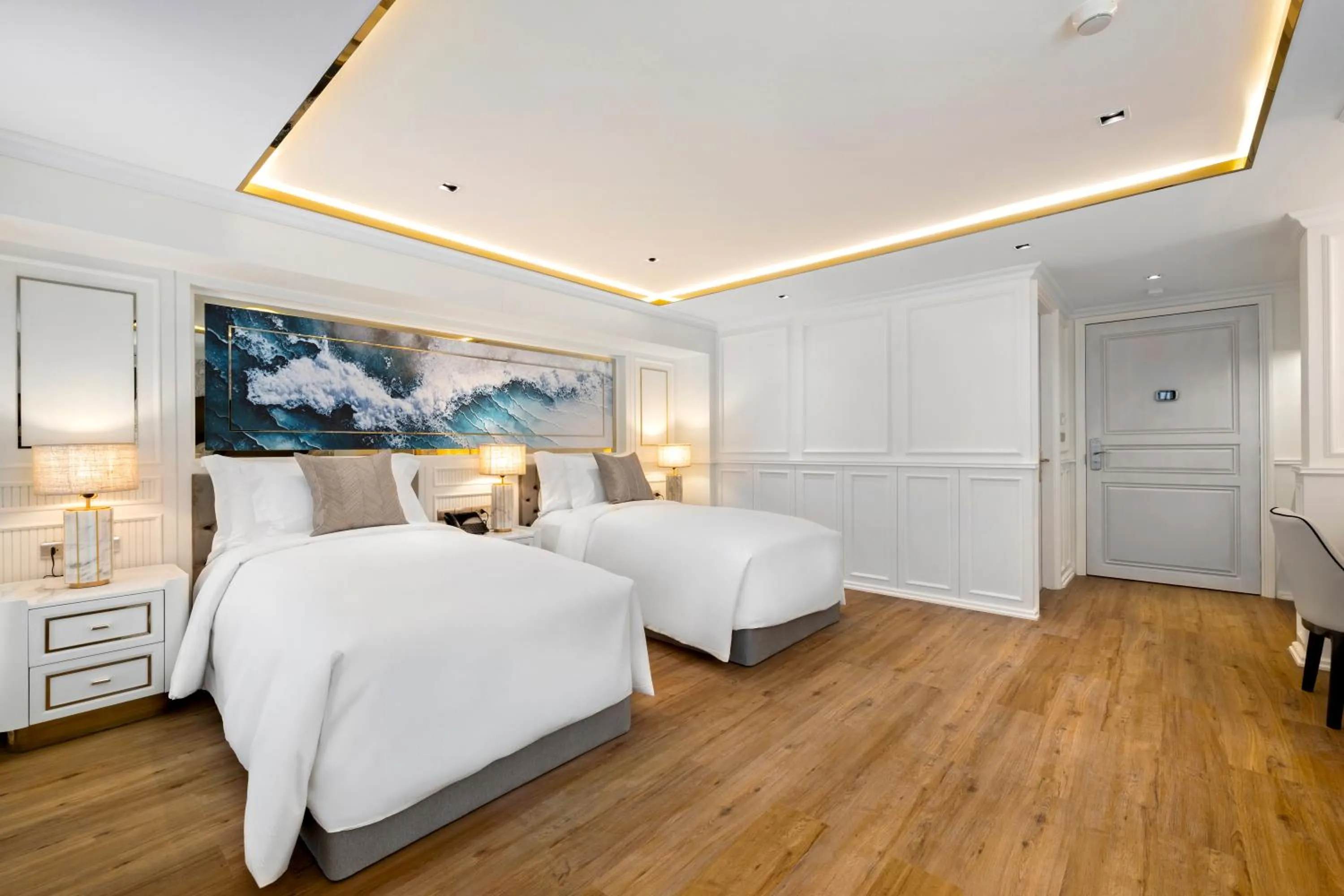 Bed in The Cyan at Patong Hotel