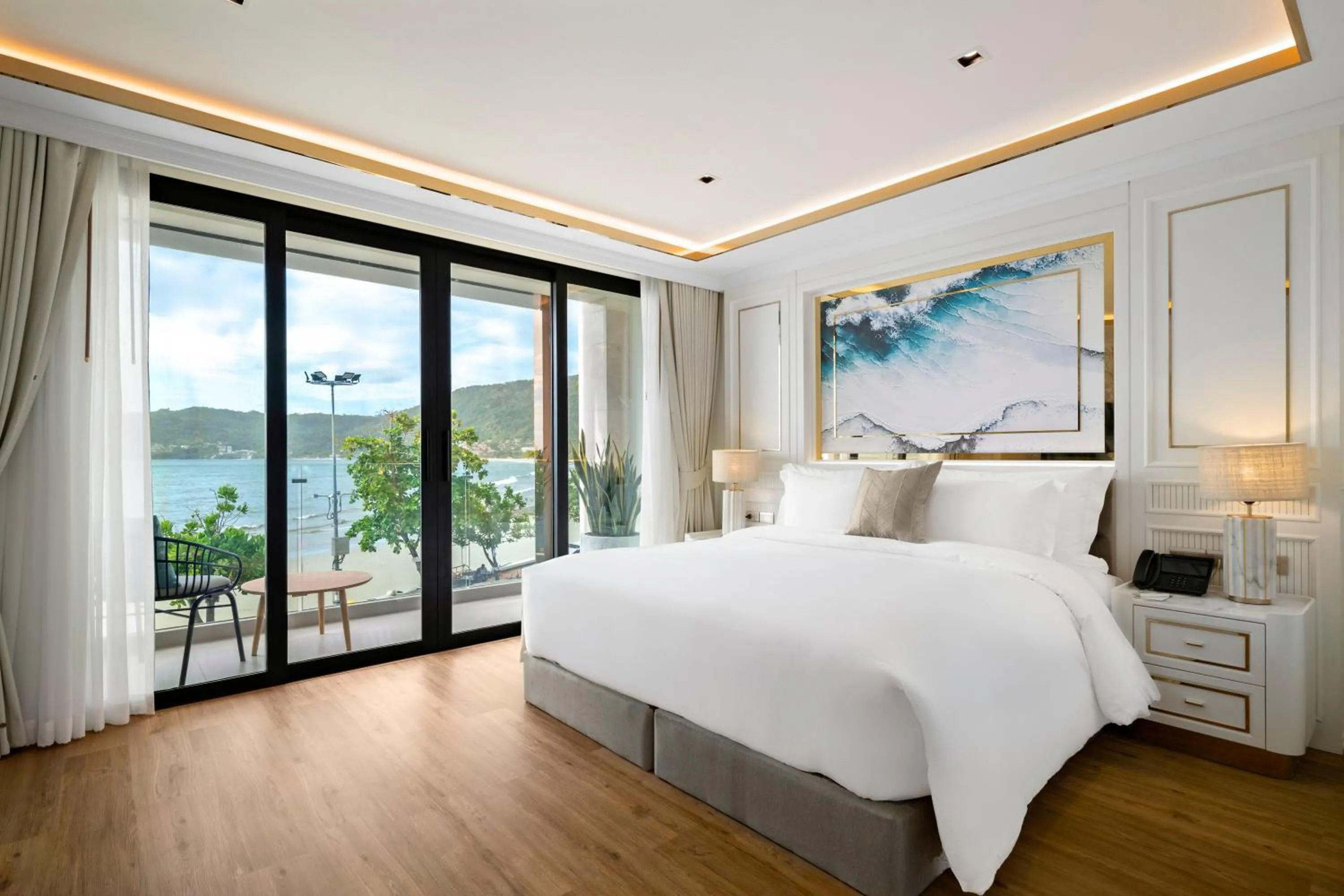 Bed in The Cyan at Patong Hotel