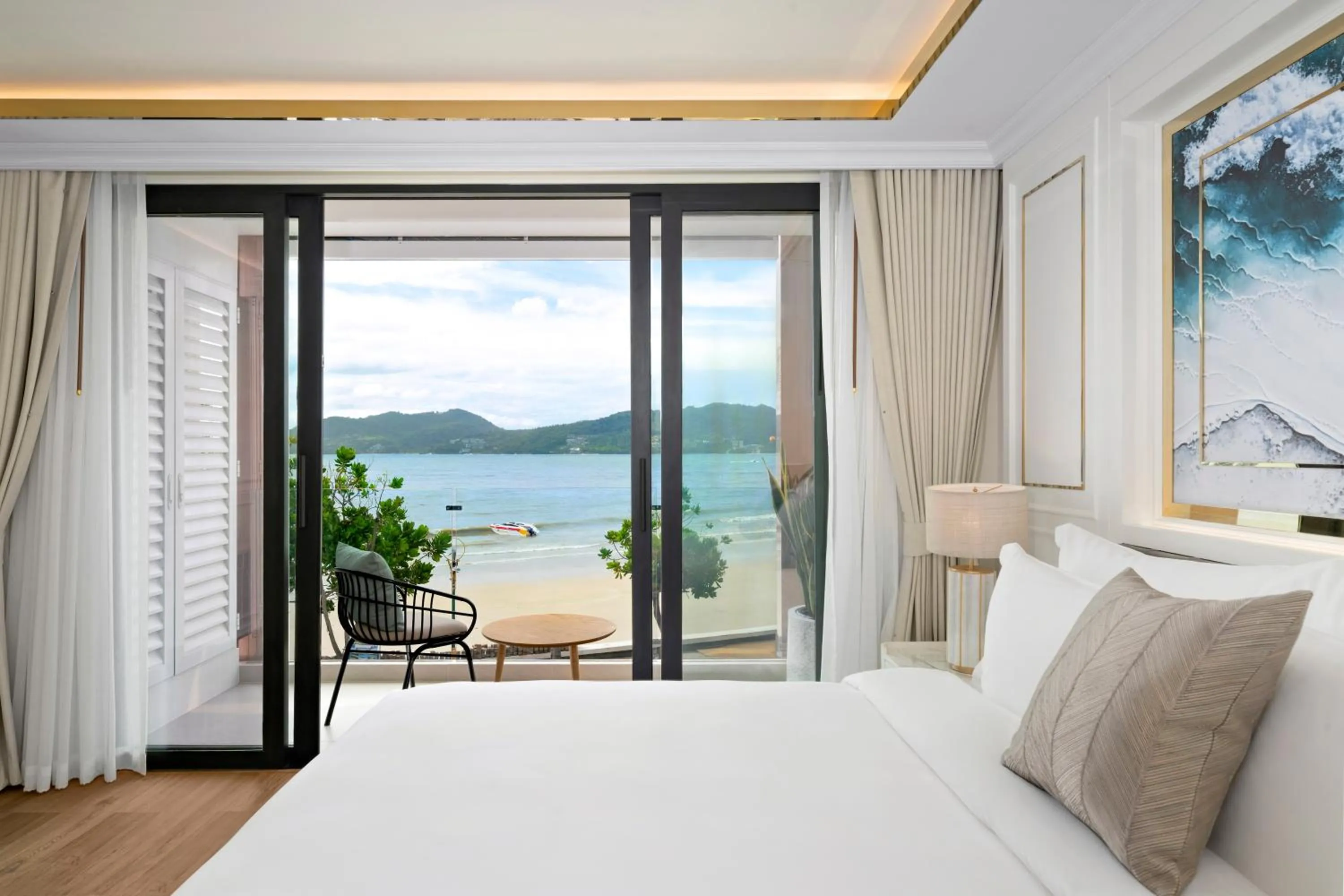 Bed in The Cyan at Patong Hotel