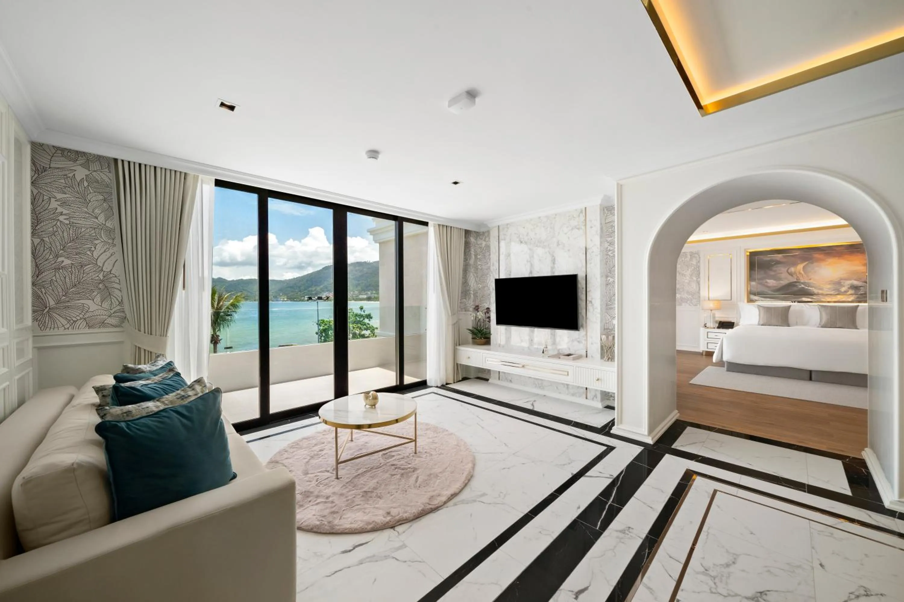 Bed in The Cyan at Patong Hotel