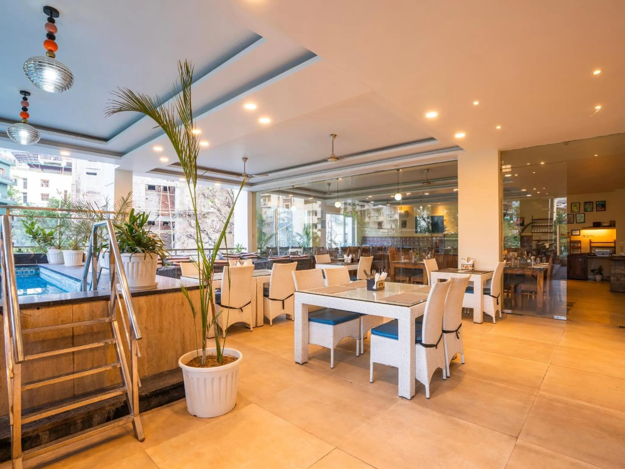 Seating area in Moustache Select Rishikesh