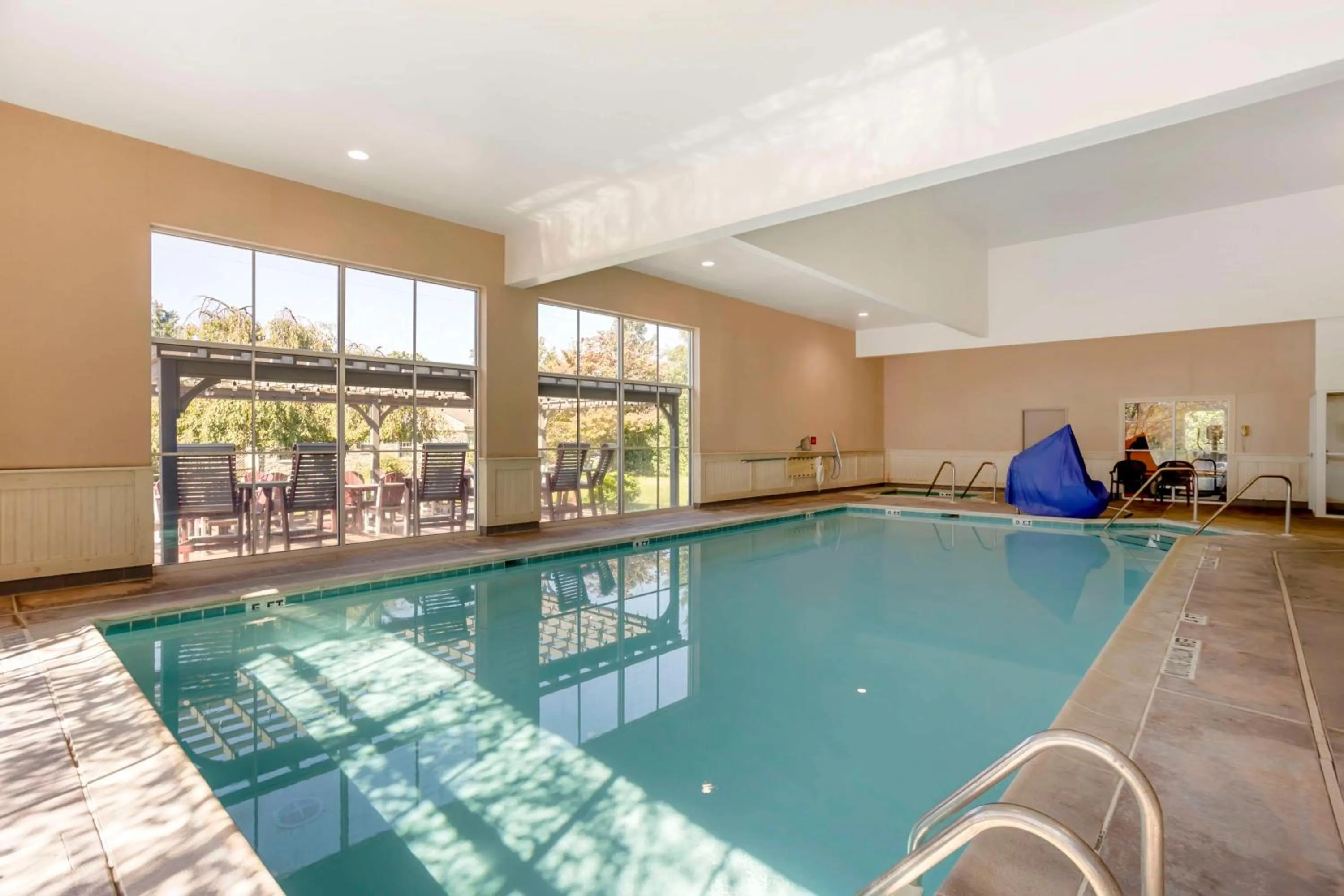 Pool view in SureStay Studio by Best Western Paradise Lancaster County