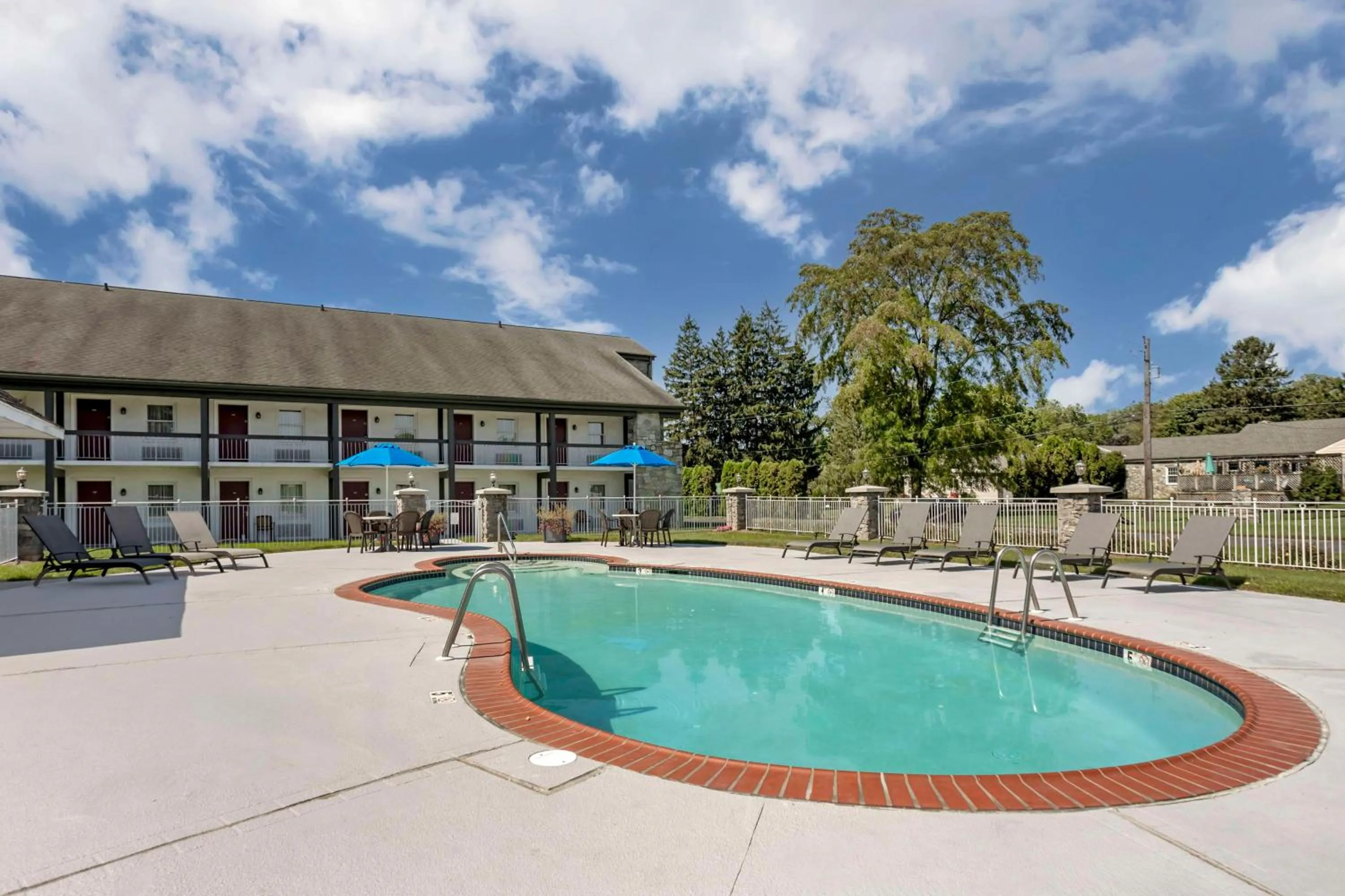 Pool view in SureStay Studio by Best Western Paradise Lancaster County