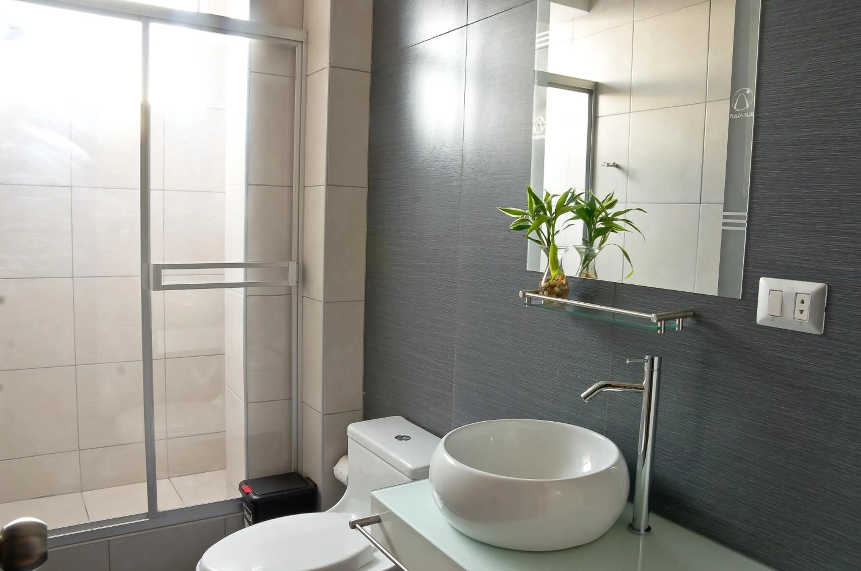 Shower in Plaza Sur Hotel & Suites