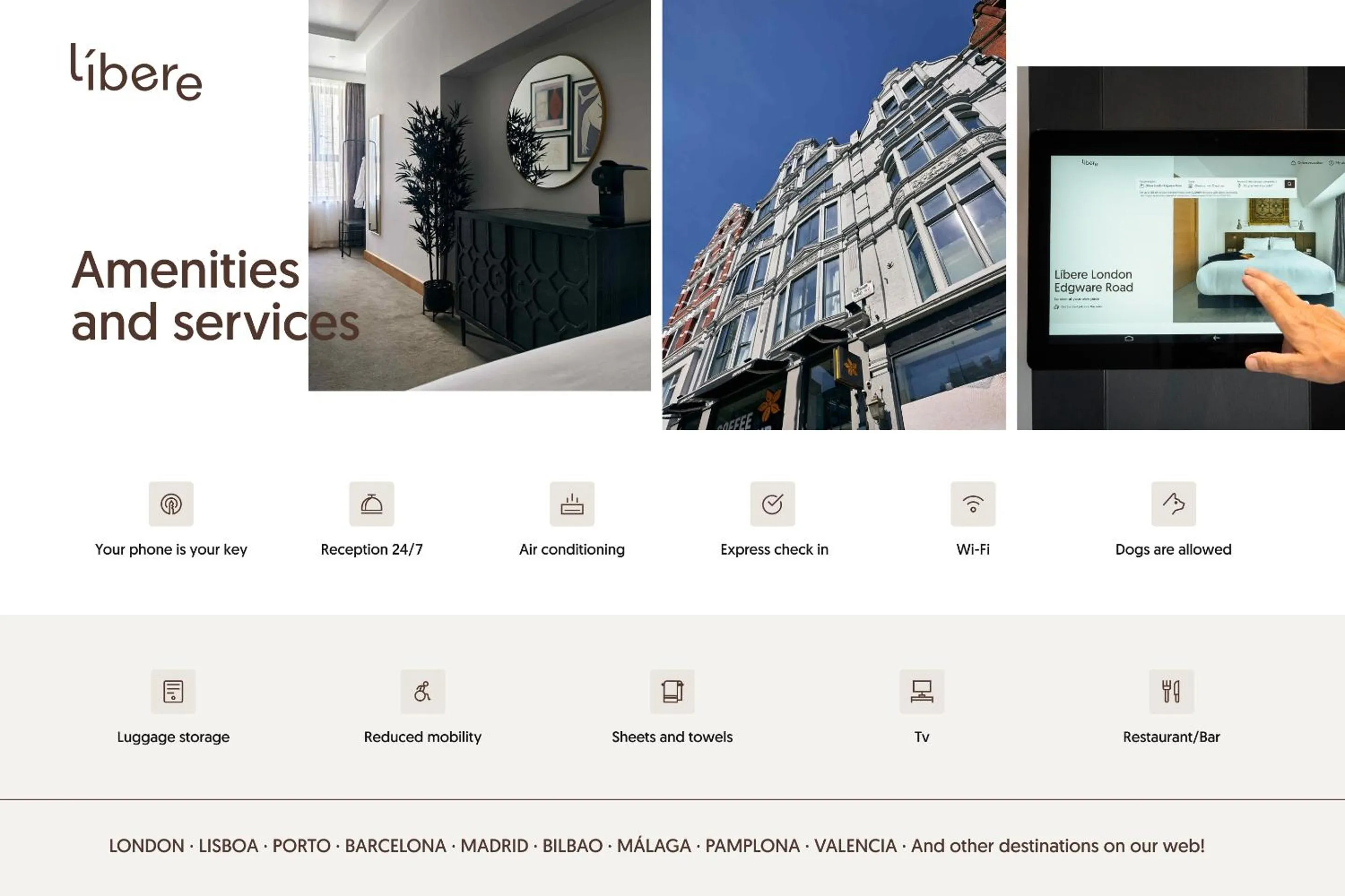 Text overlay in Líbere London Edgware Road