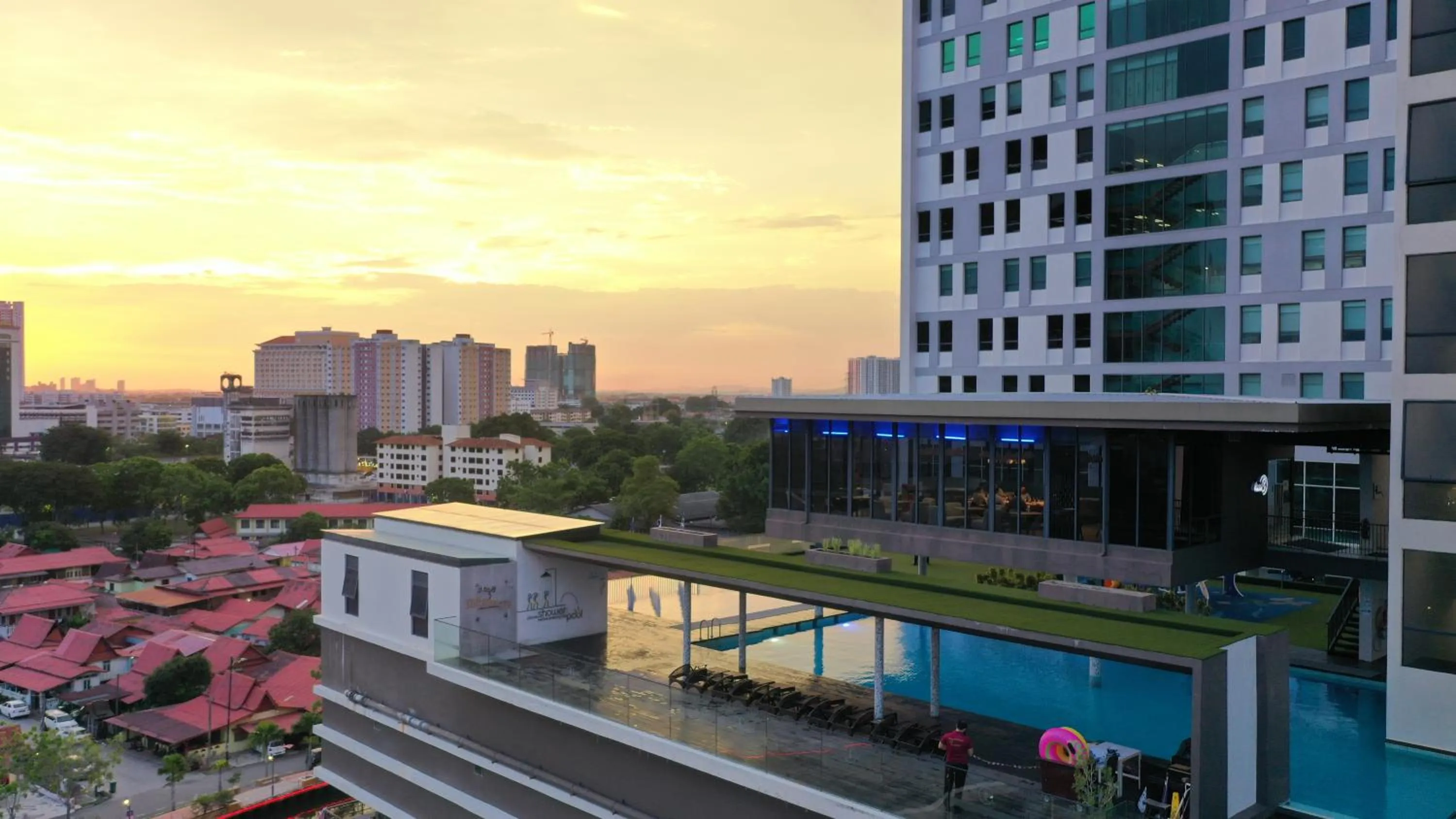 Pool view in The Pines Melaka