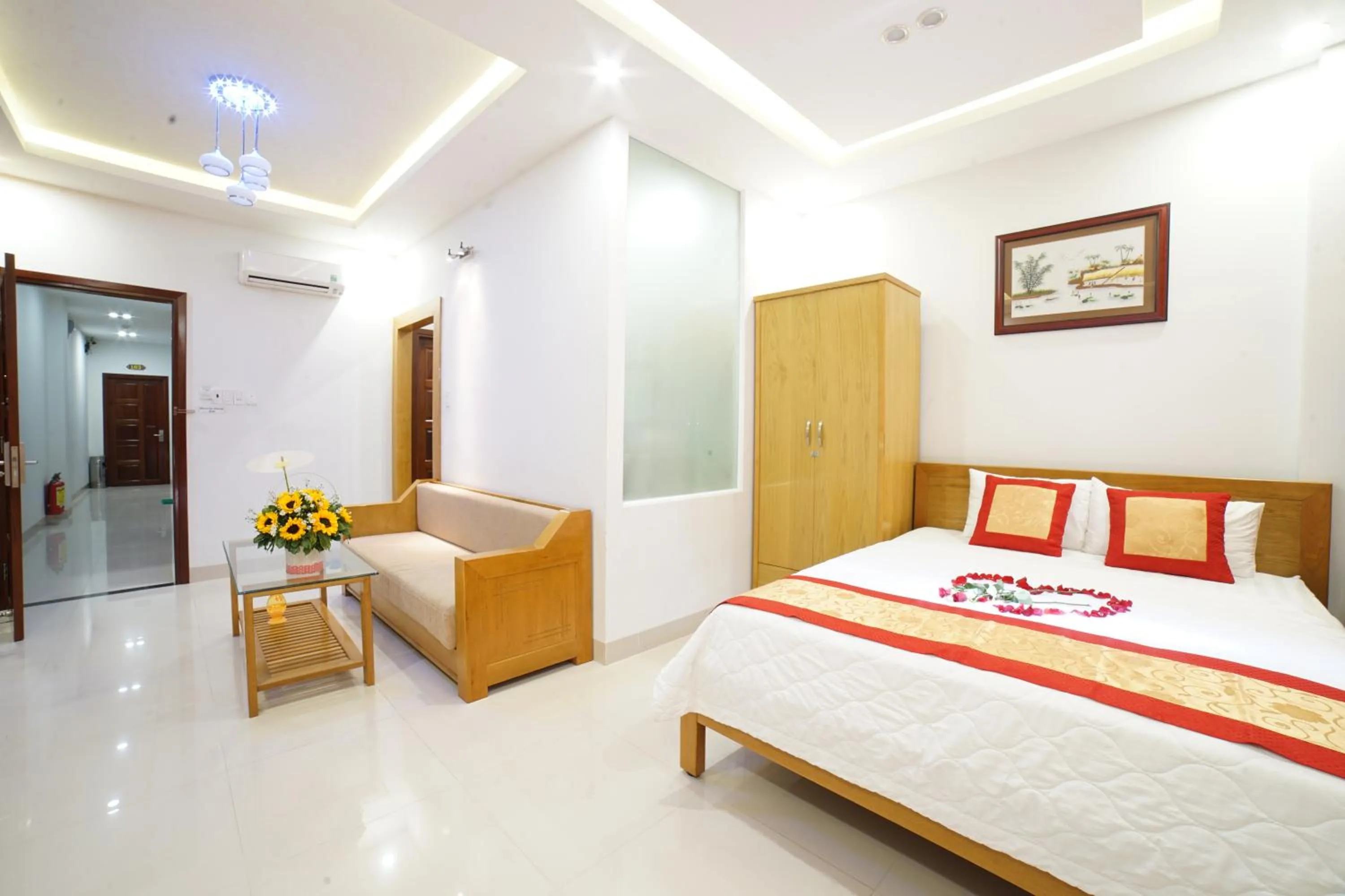 Bed in Thanh Xuan Hotel