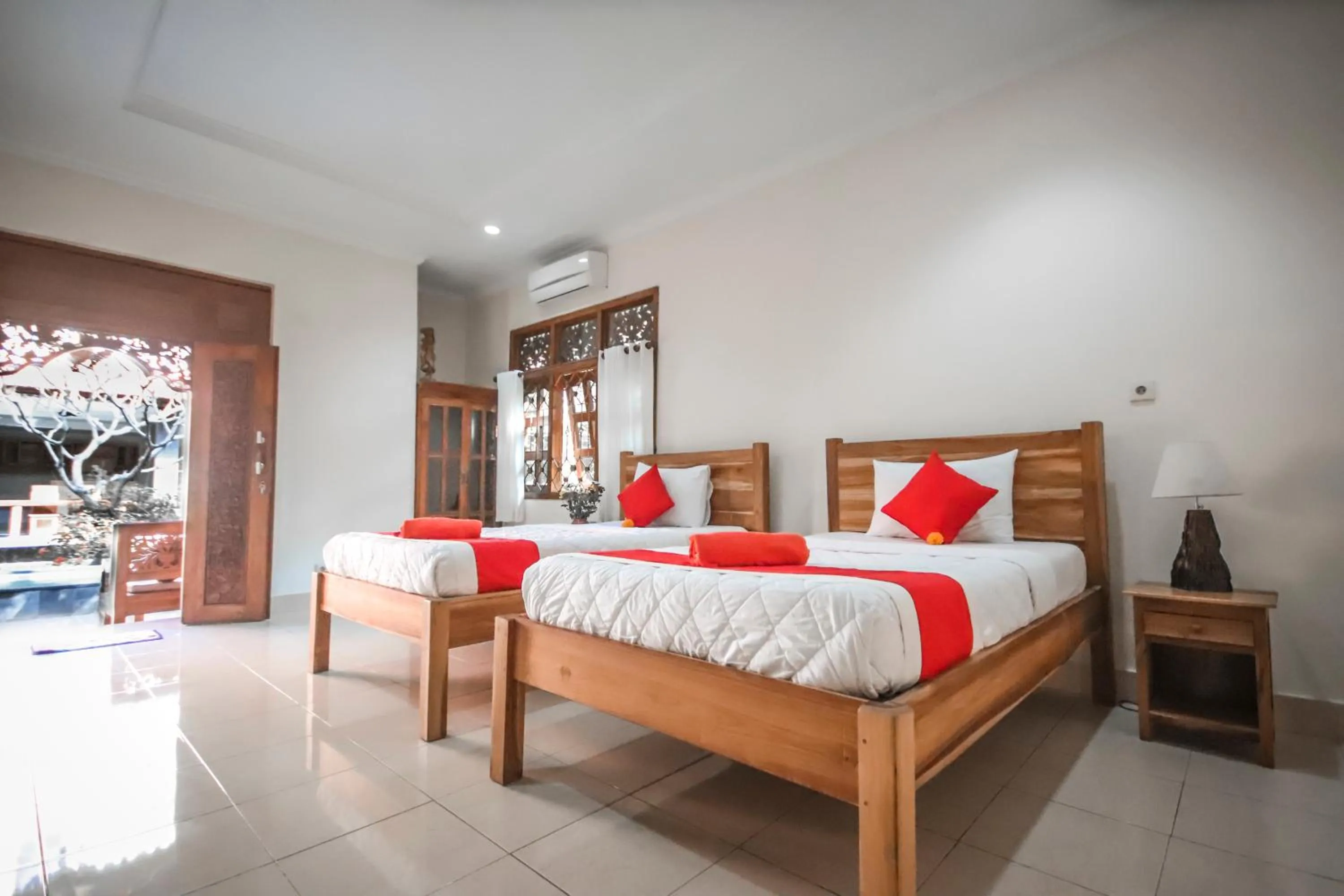 Bed in Satya House Ubud